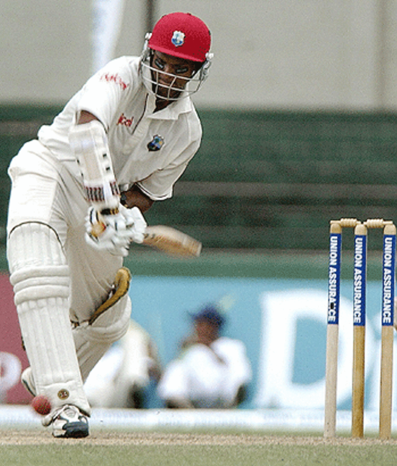Shivnarine Chanderpaul plays a stroke during his knock of 69 not out, Sri Lanka v West Indies, 1st day, SSC, July 13, 2005