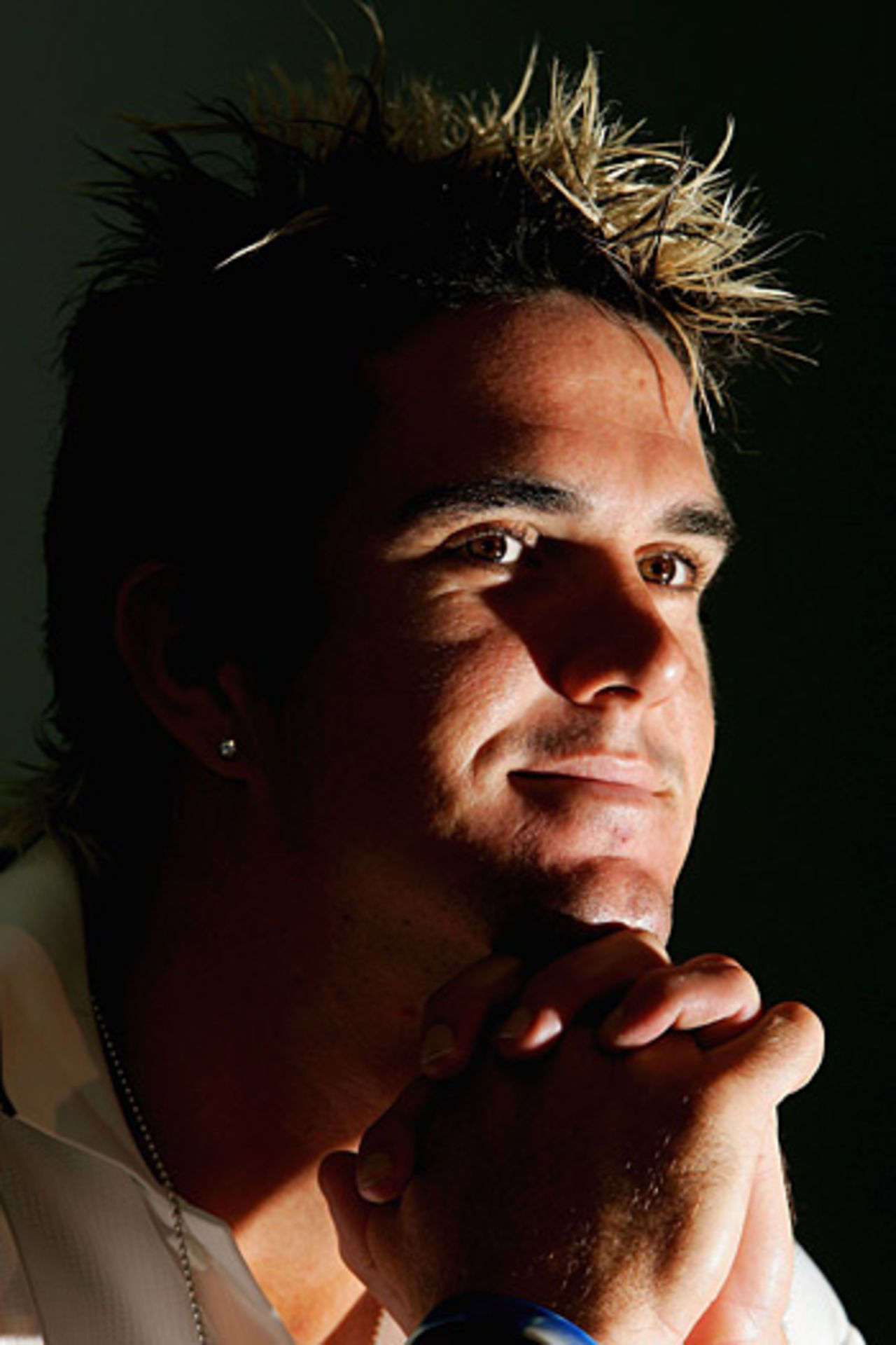 Kevin Pietersen can't hide his delight at being chosen for the Lord's Test against Australia, July 14, 2005
