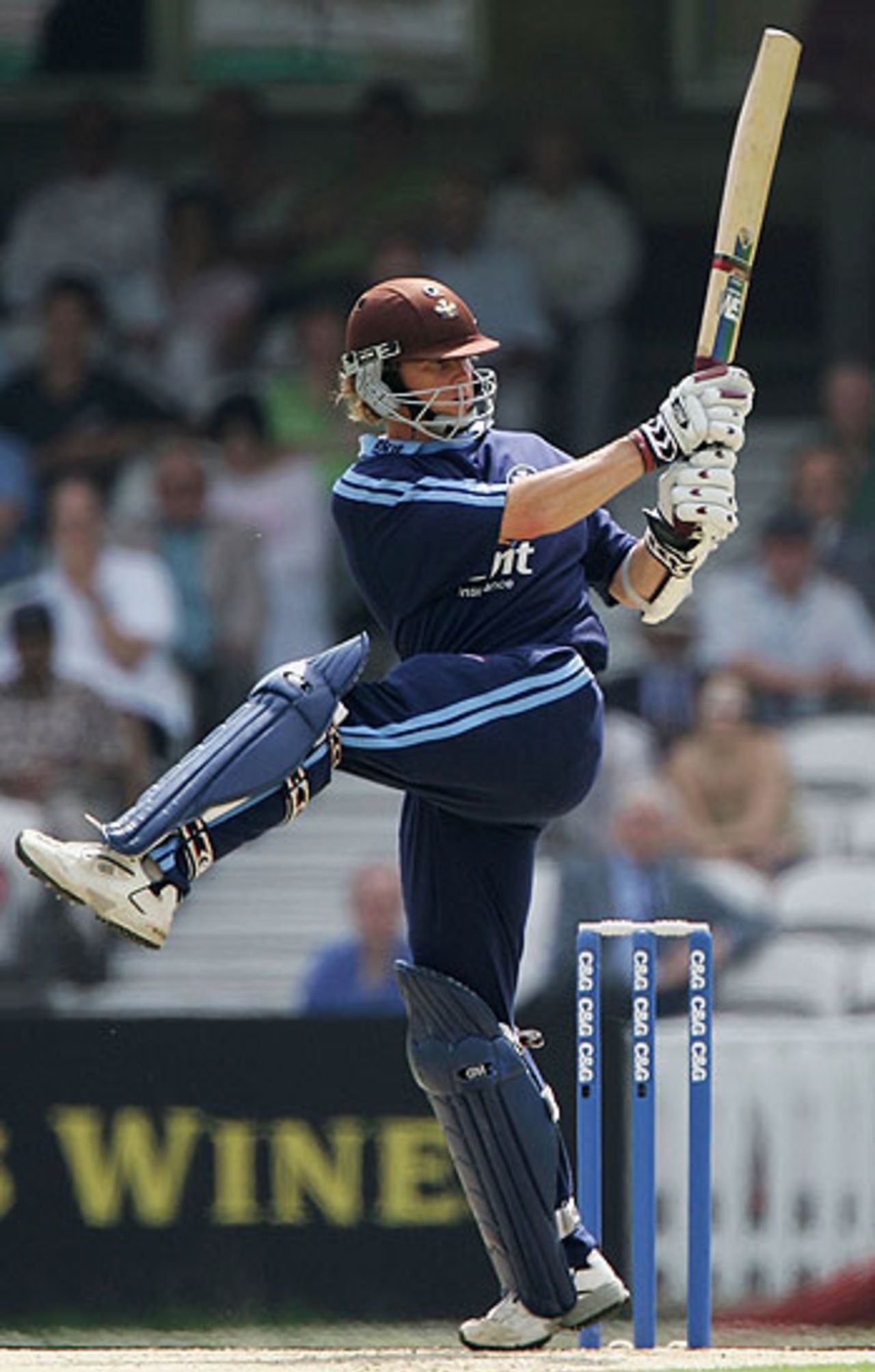 Jonathan Batty pulls during his half-century for Surrey against Hampshire at The Oval, C&G quarter-final, July 15, 2005