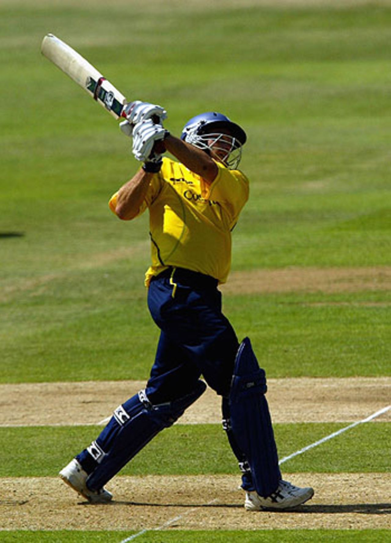 Michael Lumb hits out during his 89 for Yorkshire against Northants