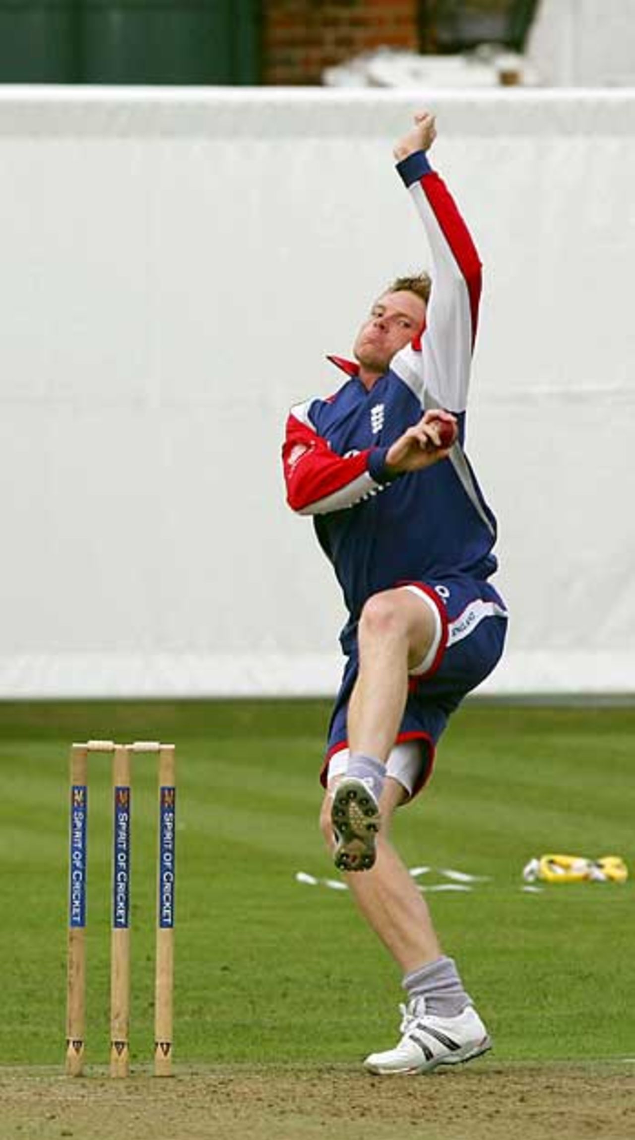 Ian Bell bowls in the nets at Lord's as England prepare for the first Test, Lord's, July 19