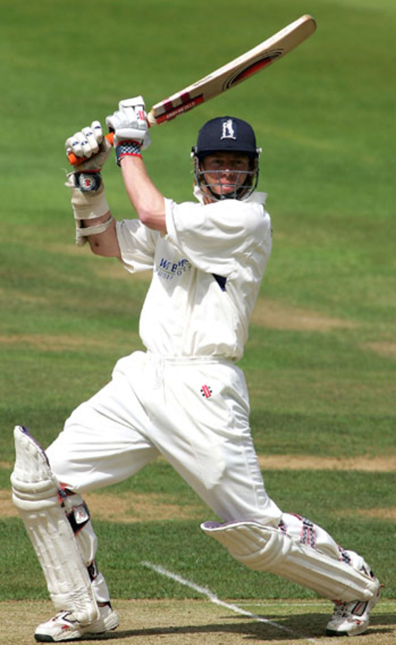 Nick Knight drives on the up, on his way to 57, Warwickshire v Nottinghamshire, Edgbaston, July 20, 2005