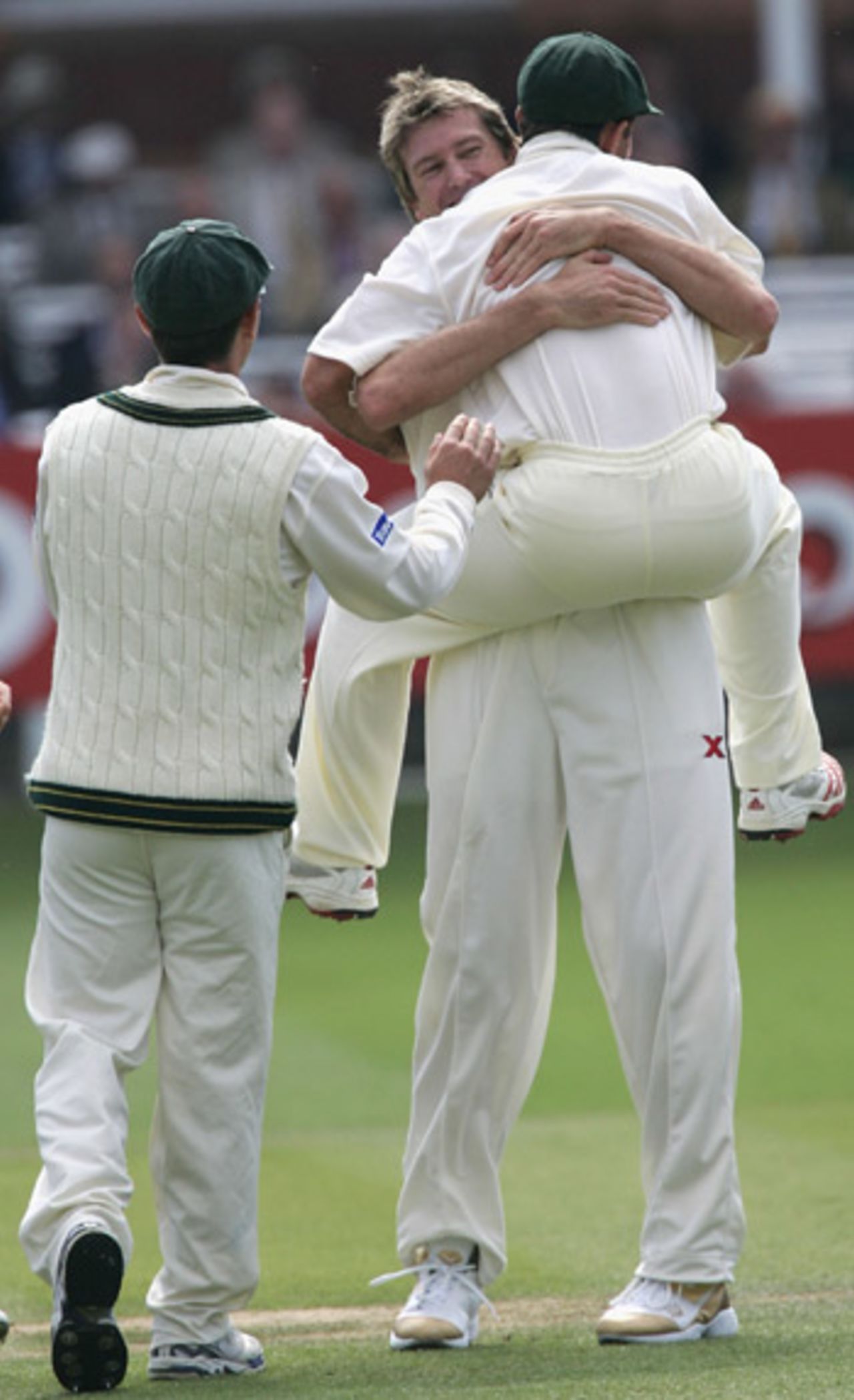 Glenn McGrath celebrates another wicket, England v Australia, Lord's, July 21, 2005