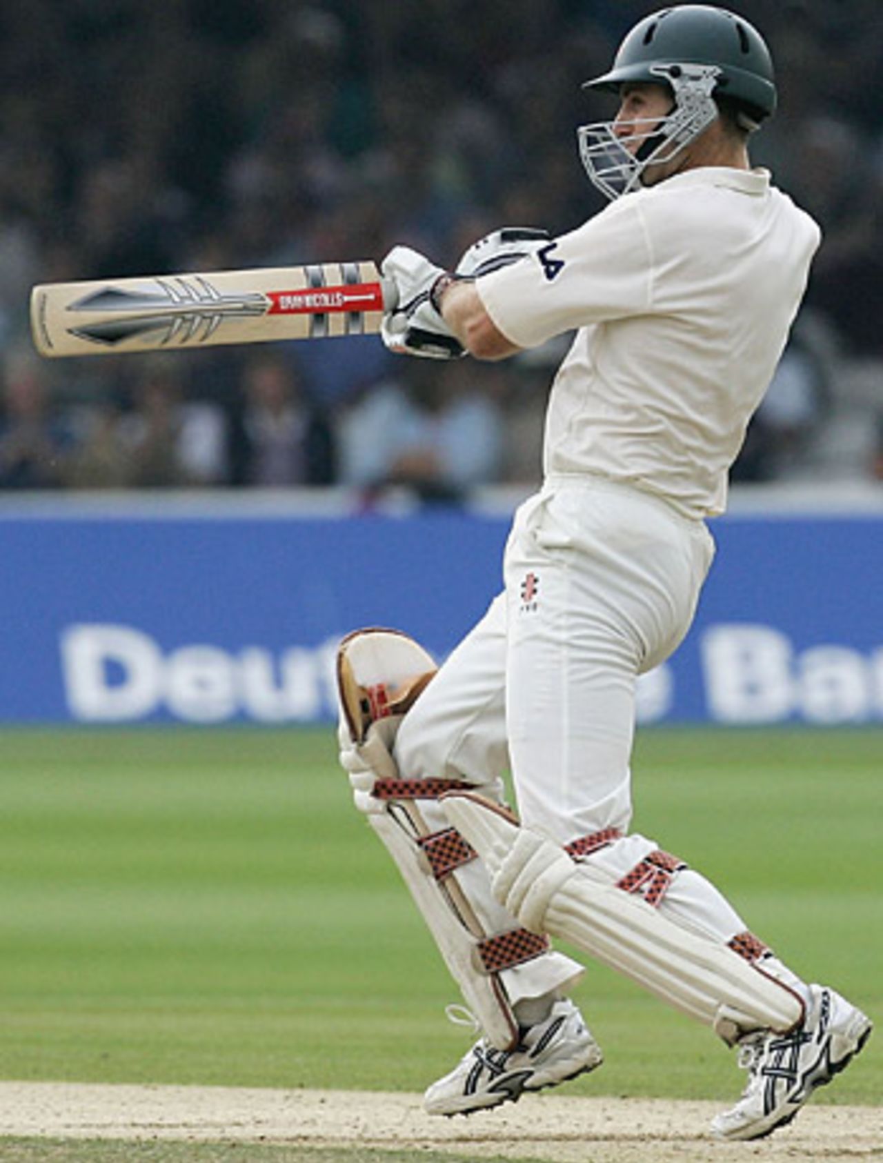 Simon Katich cuts for four, as Australia extend their lead, England v Australia, Lord's, July 23, 2005