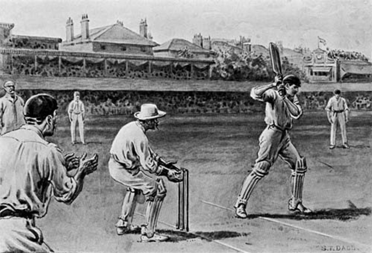 Archie MacLaren batting during the second Test, England v Australia, 2nd Test, Lord's, June 16, 1905