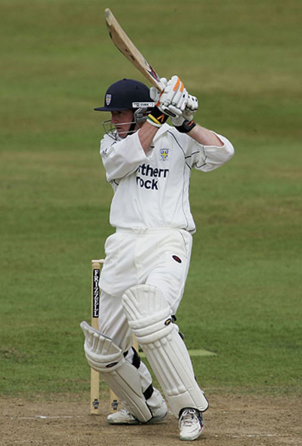 Paul Collingwood hits out on his way to a century for Durham against Somerset, Taunton, July 26, 2005