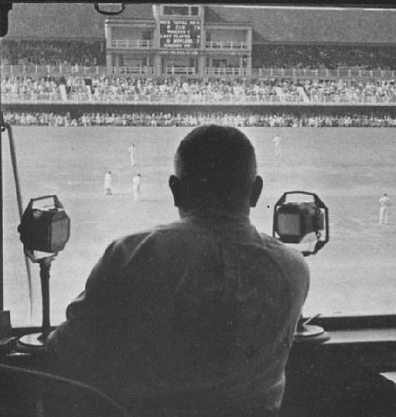 Teddy Wakelam commentating for BBC radio , England v South Africa, Lord's, 2nd Test, June 1935