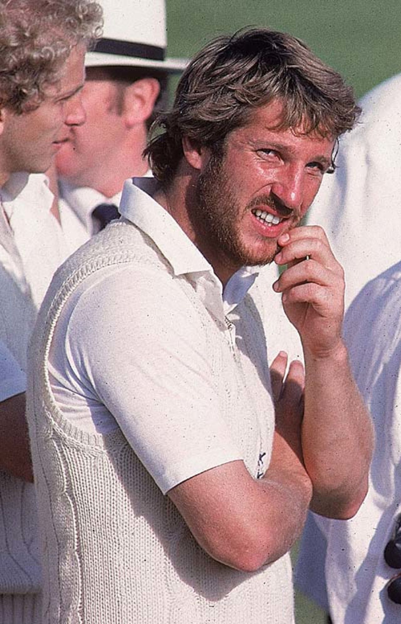 A pensive Ian Botham following England's defeat in the first Test, England v Australia, Trent Bridge, June 21, 1981