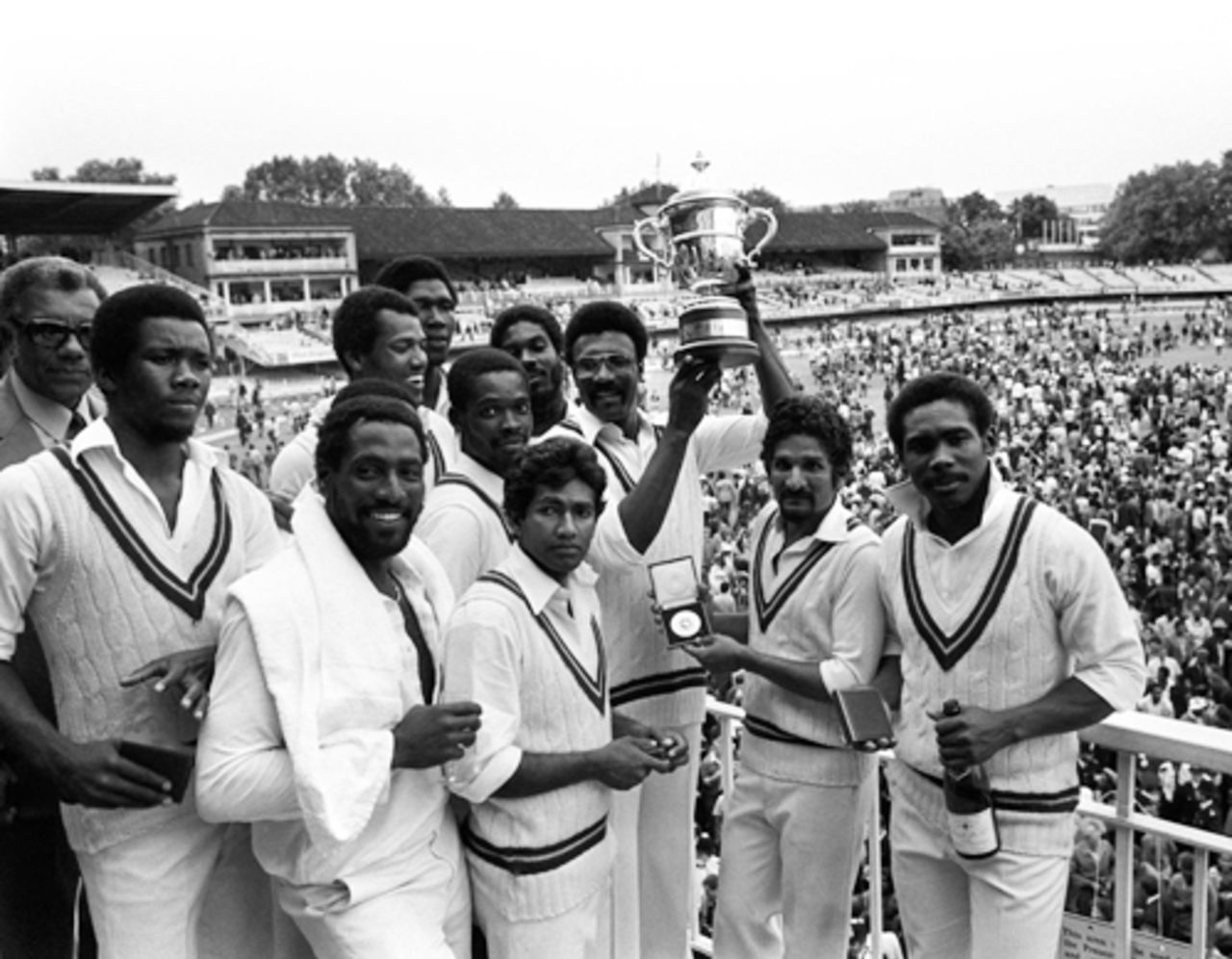 Clive Lloyd lifts the World Cup after West Indies had beaten England in the 1979 final, England v West Indies, Lord's, June 23, 1979