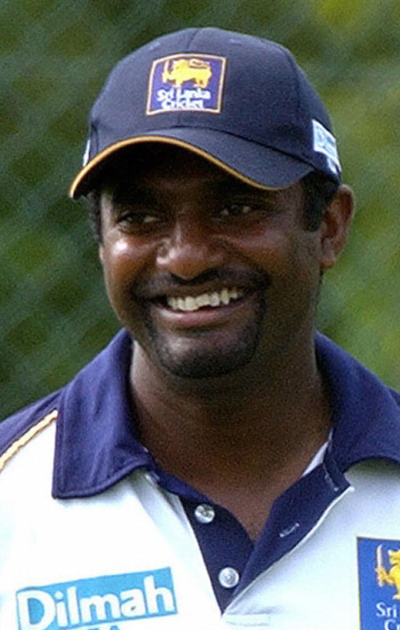 Muttiah Muralitharan during a practice session