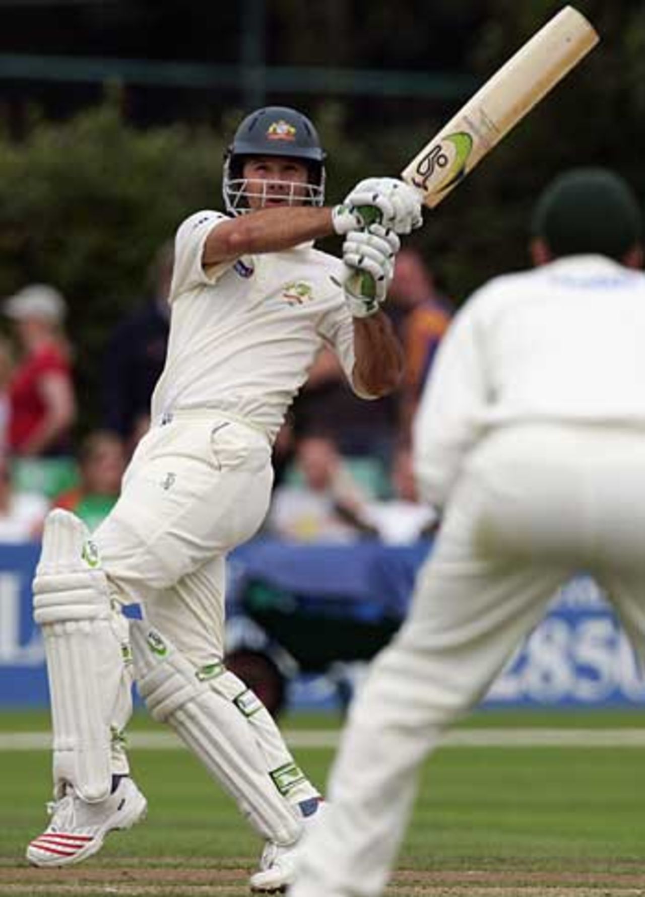 Ricky Ponting pulls during his brief innings against Worcestershire, Worcestershire v Australians, New Road, July 31