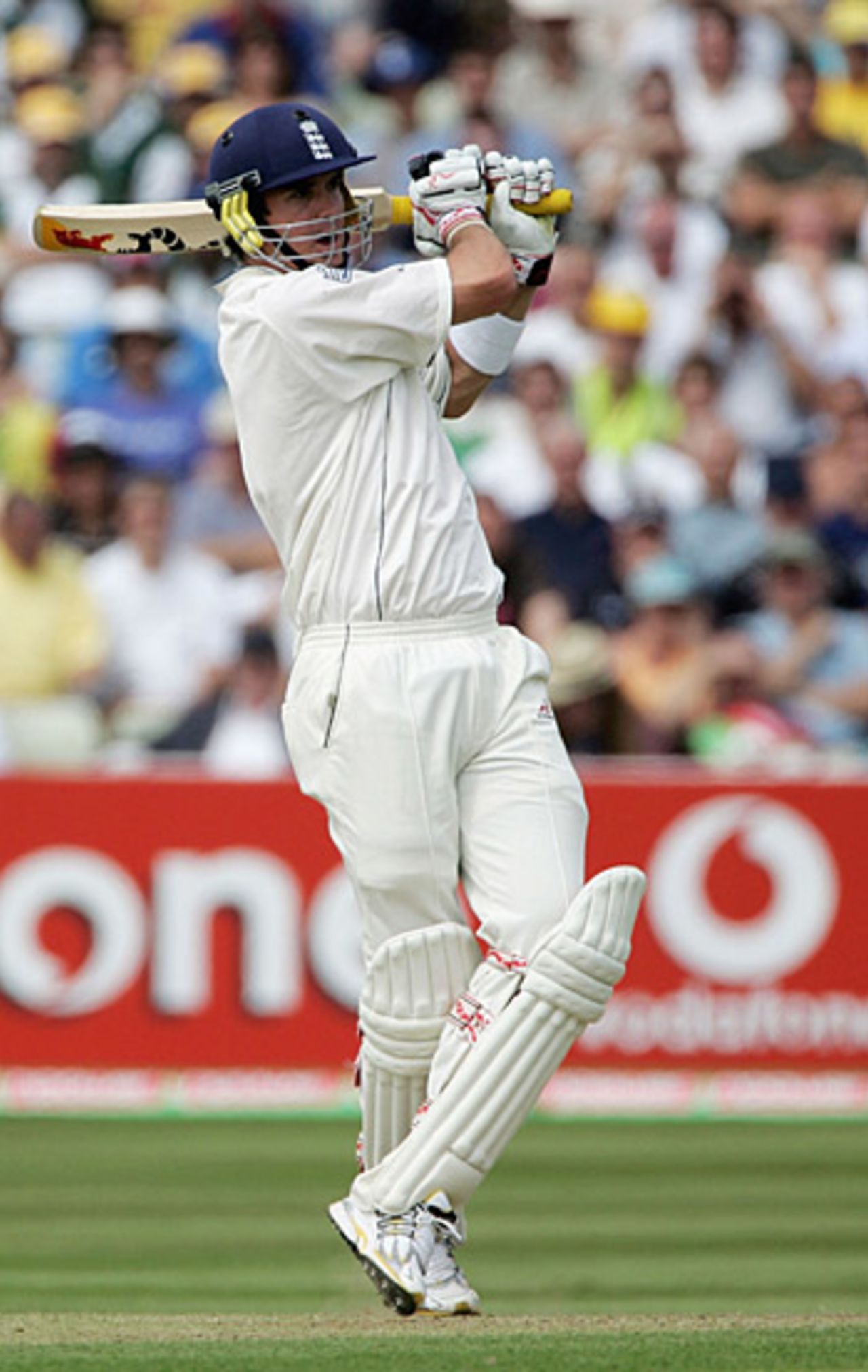 Kevin Pietersen swivels his way to another boundary, England v Australia, Edgbaston, August 4, 2005