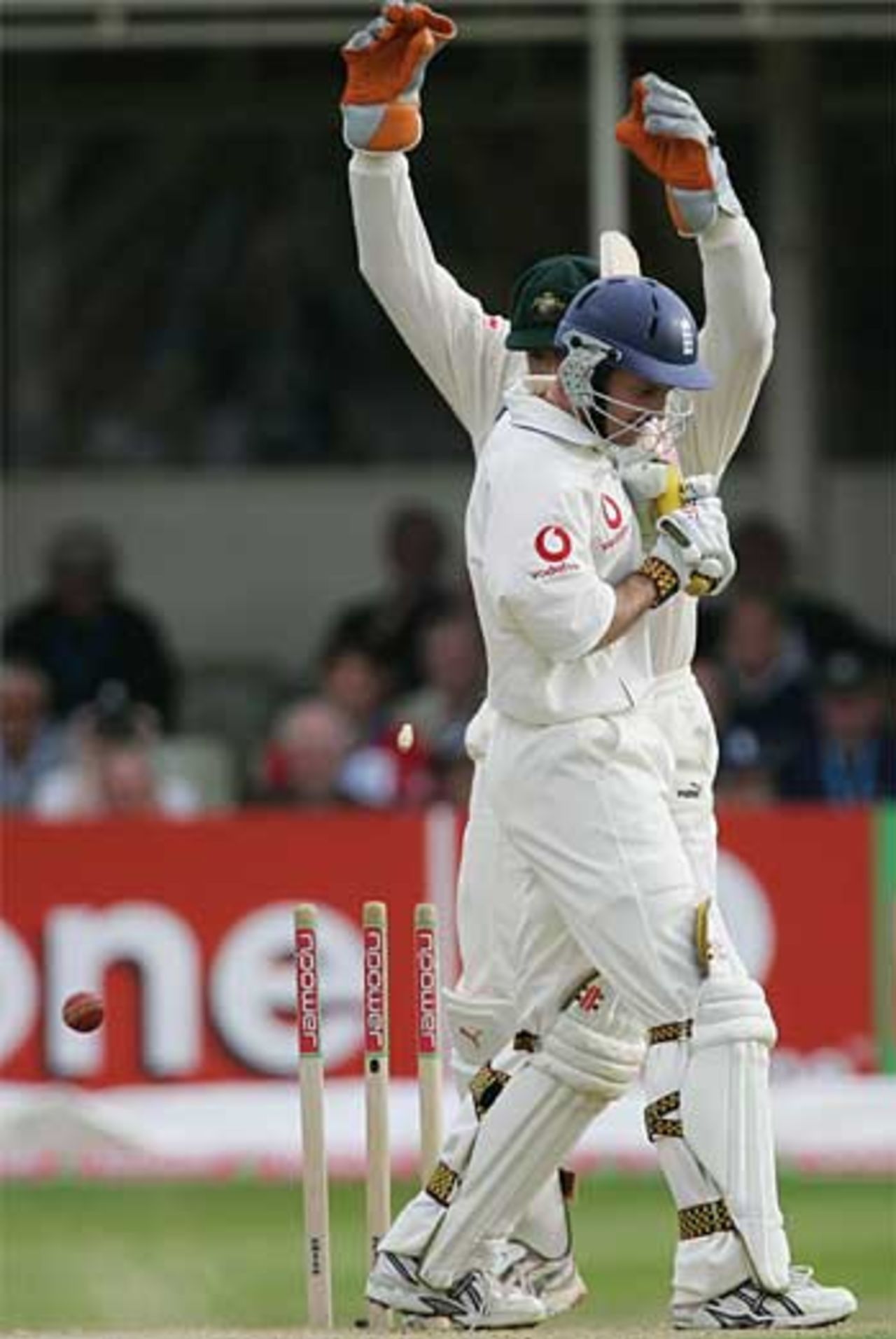 Andrew Strauss is dismissed by a Warne wonder-ball as the close of play beckons, England v Australia, second day, second Test, Edgbaston, August 5, 2005