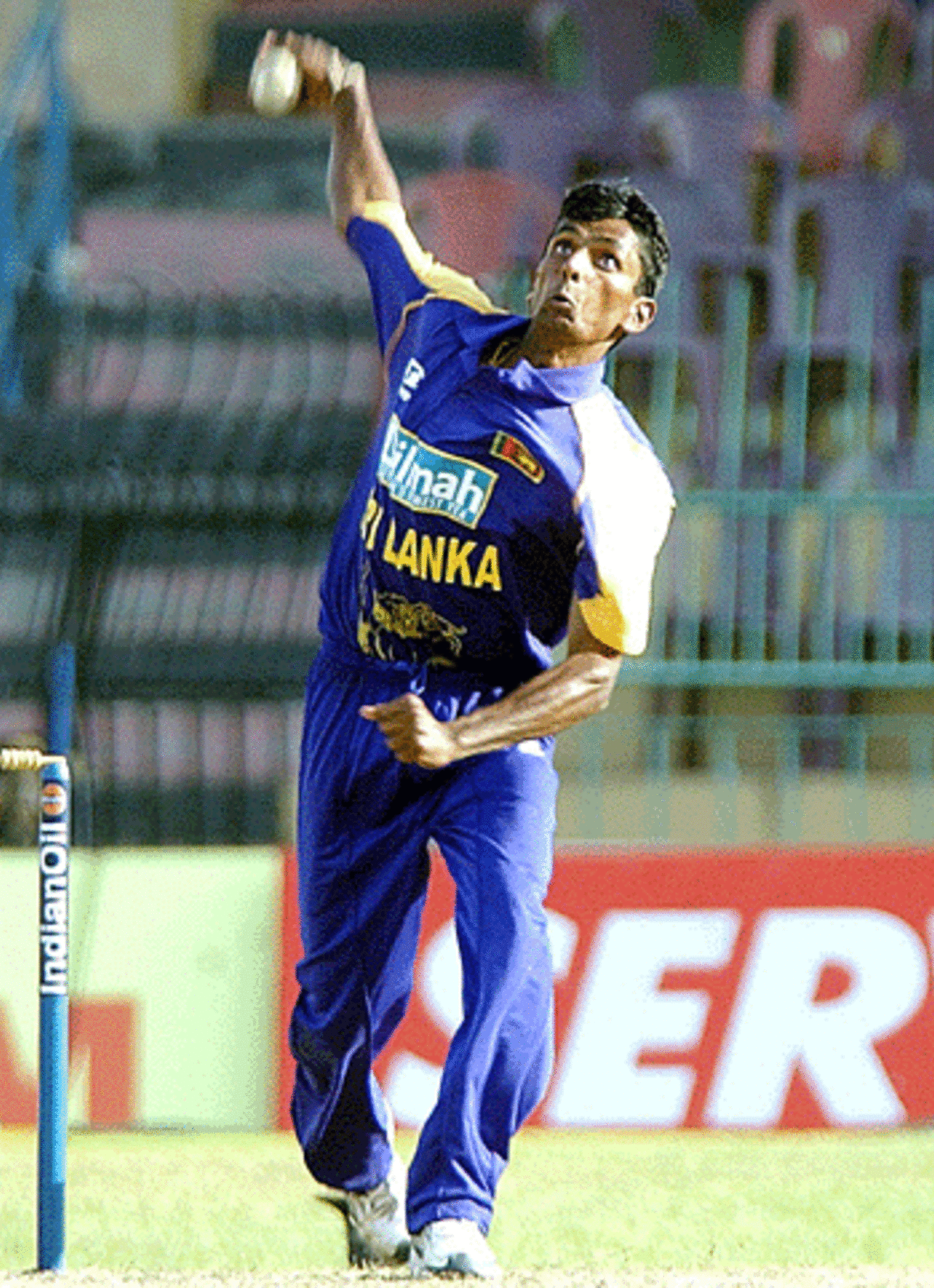 Upul Chandana in action, Sri Lanka v West Indies, Indian Oil Cup, Premadasa Stadium, Colombo, August 6, 2005