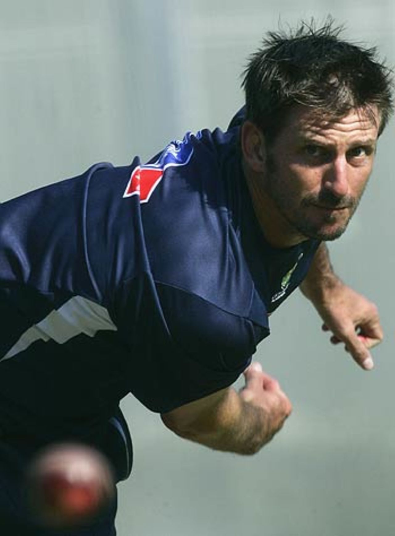 Michael Kasprowicz gears up for the third Test, August 8, 2005