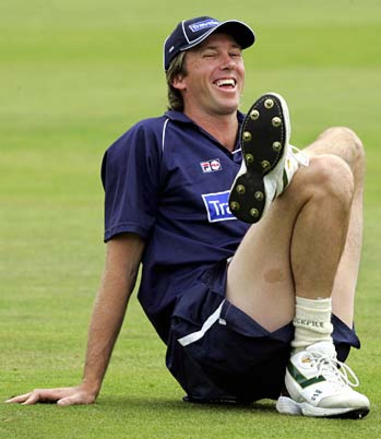 A relaxed Glenn McGrath after being passed fit, England v Australia, 3rd Test, Old Trafford, August 11, 2005