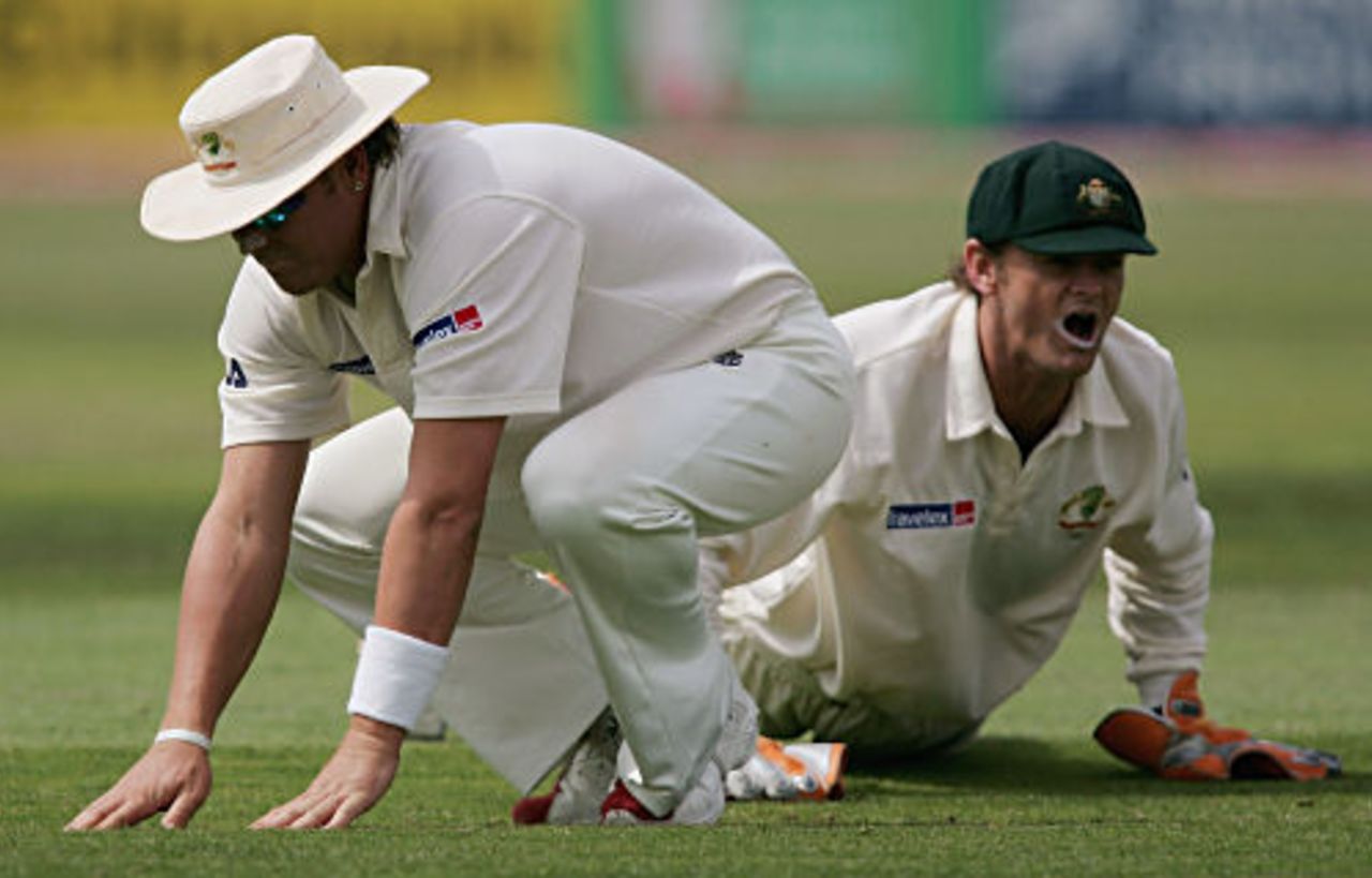 Shane Warne and Adam Gilchrist reflect on dropping Michael Vaughan, England v Australia, Old Trafford, August 11, 2005