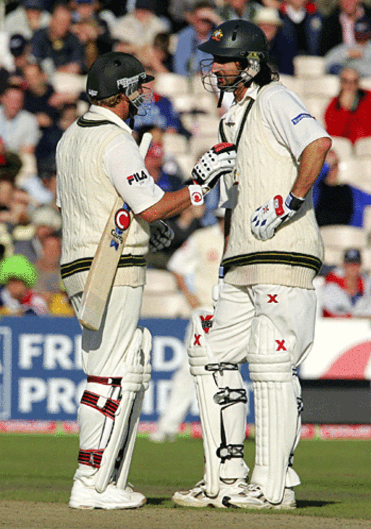Shane Warne and  Jason Gillespie, their partnership saved the follow on, England v Australia, Old Trafford, August 13, 2005