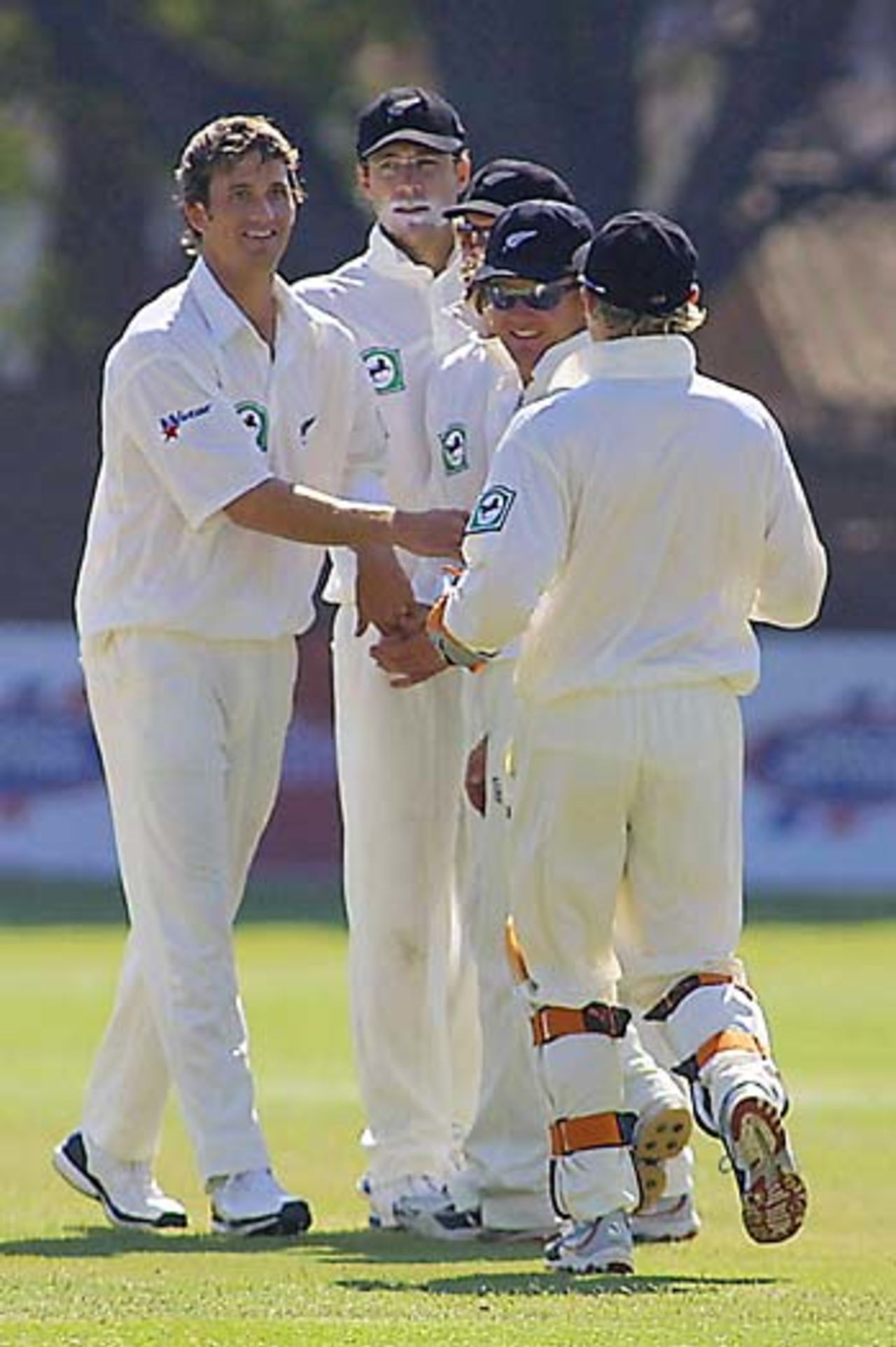 Shane Bond celebrates an early breakthrough, Zimbabwe v New Zealand,  2nd Test, Bulawayo, August 15, 2005