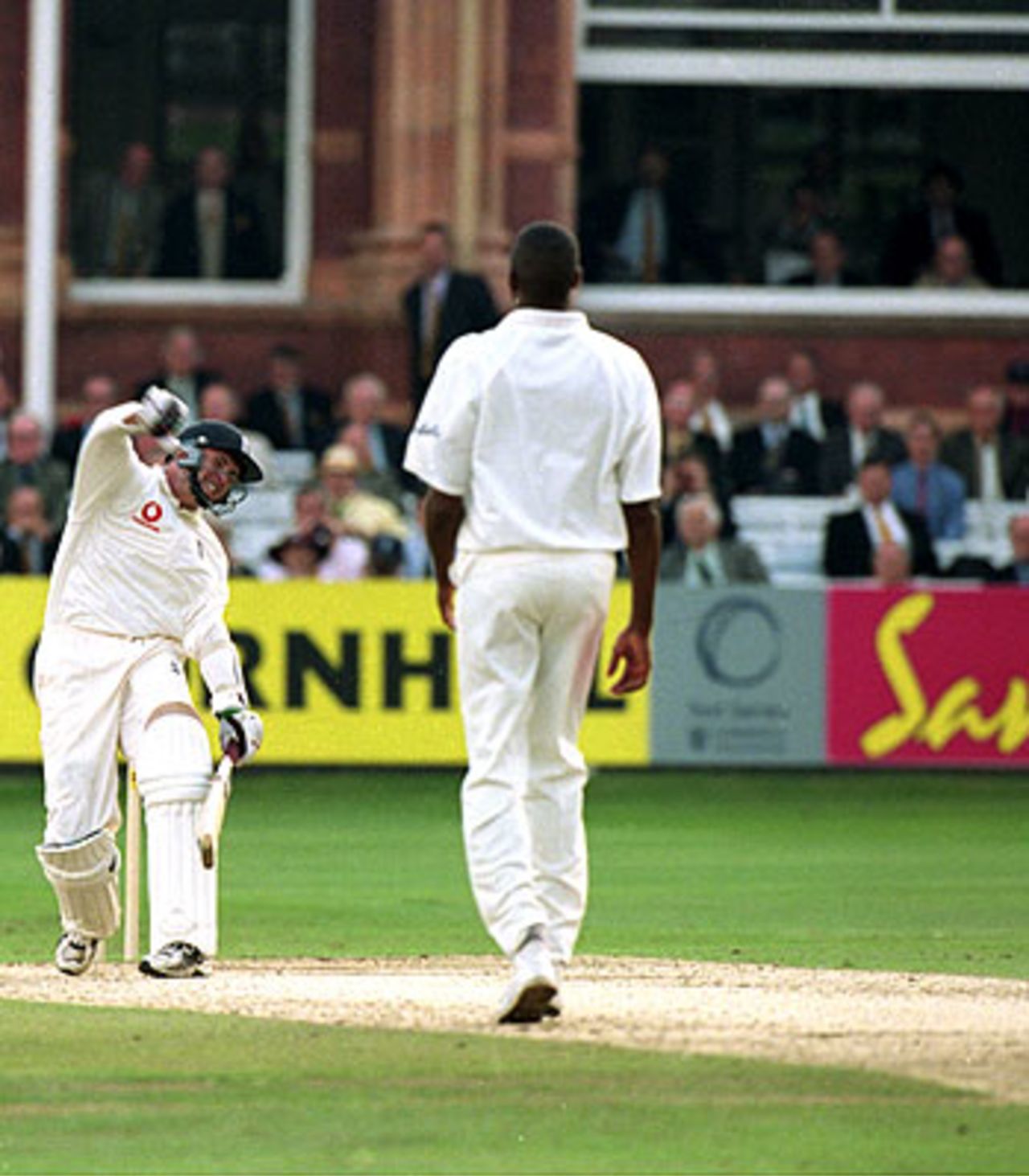 Dominic Cork punches the air in delight as England win, England v West Indies, Lord's, July 2000