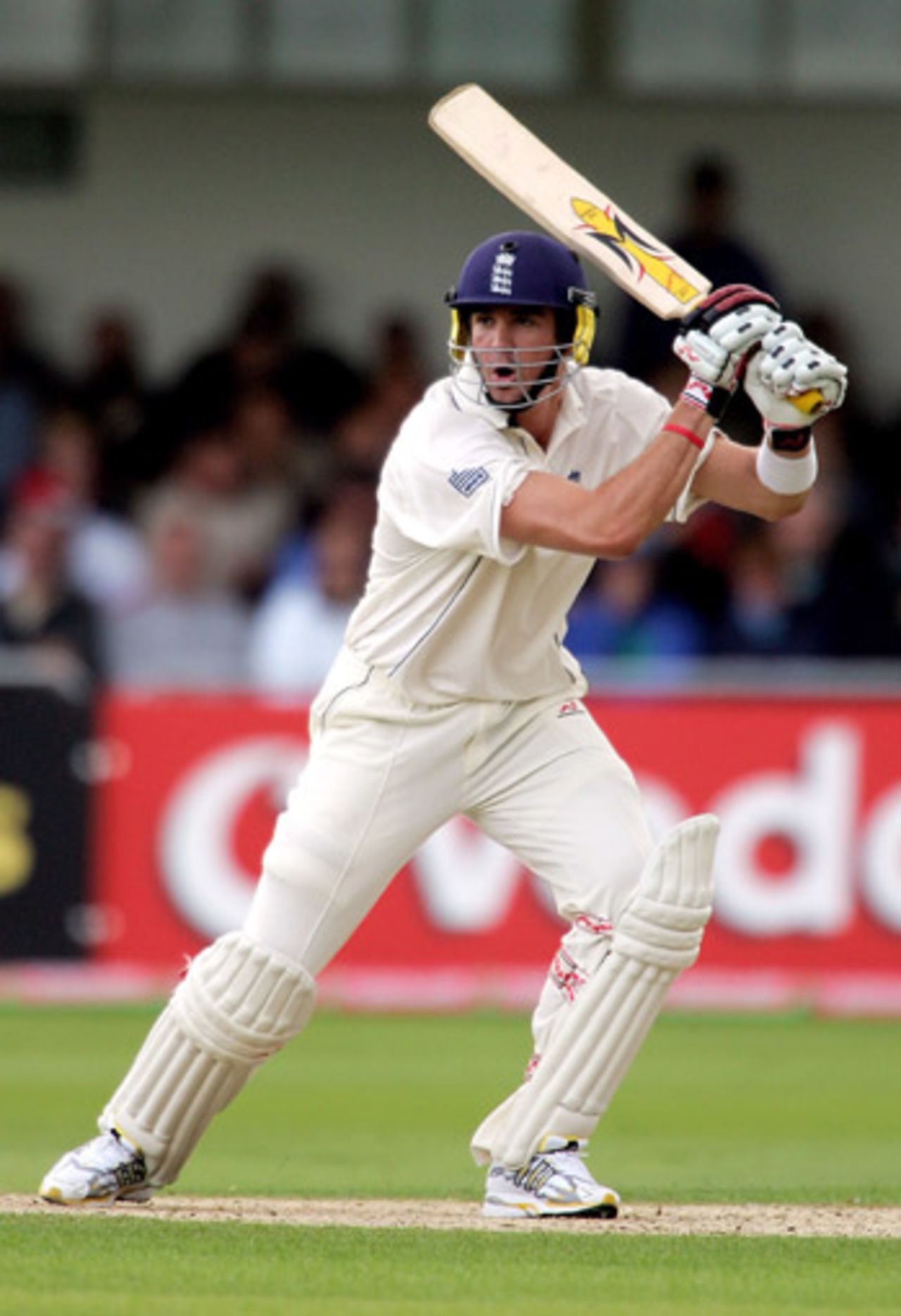 Kevin Pietersen drives on the up, England v Australia, Trent Bridge, August 25, 2005