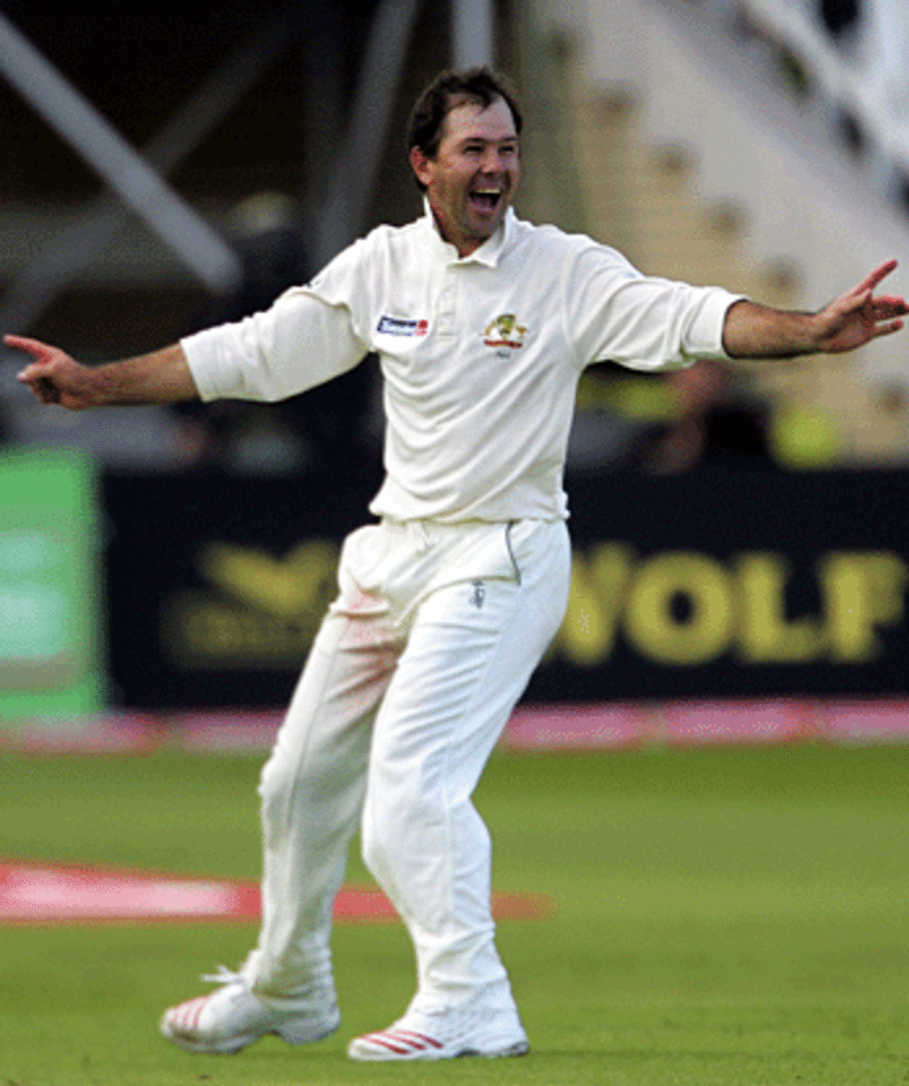 Ricky Ponting does a Shoaib Akhtar celebration after dismissing Michael Vaughan, Australia v England, Trent Bridge, Nottingham, August 25, 2005