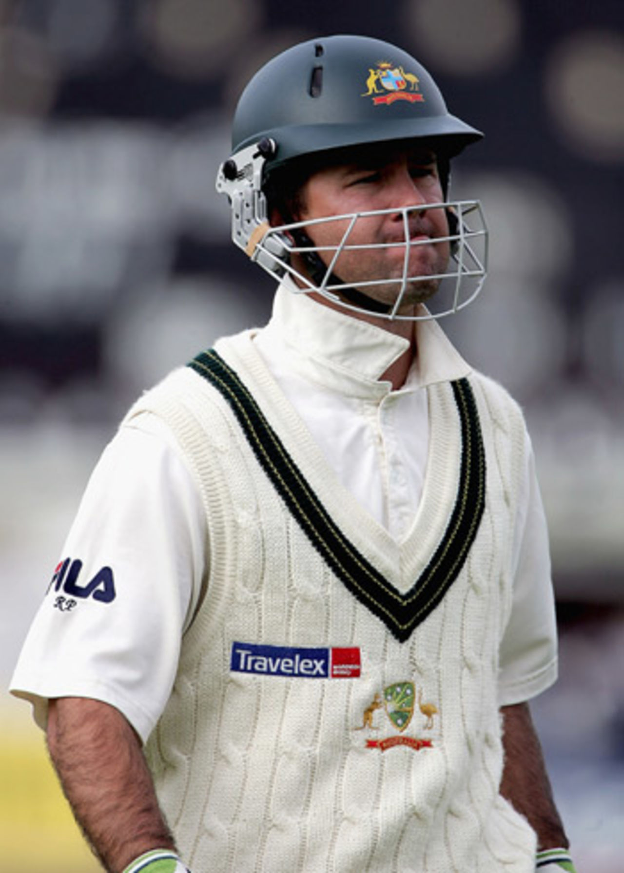 Ricky Ponting trudges back, England v Australia, Trent Bridge, August 26, 2005