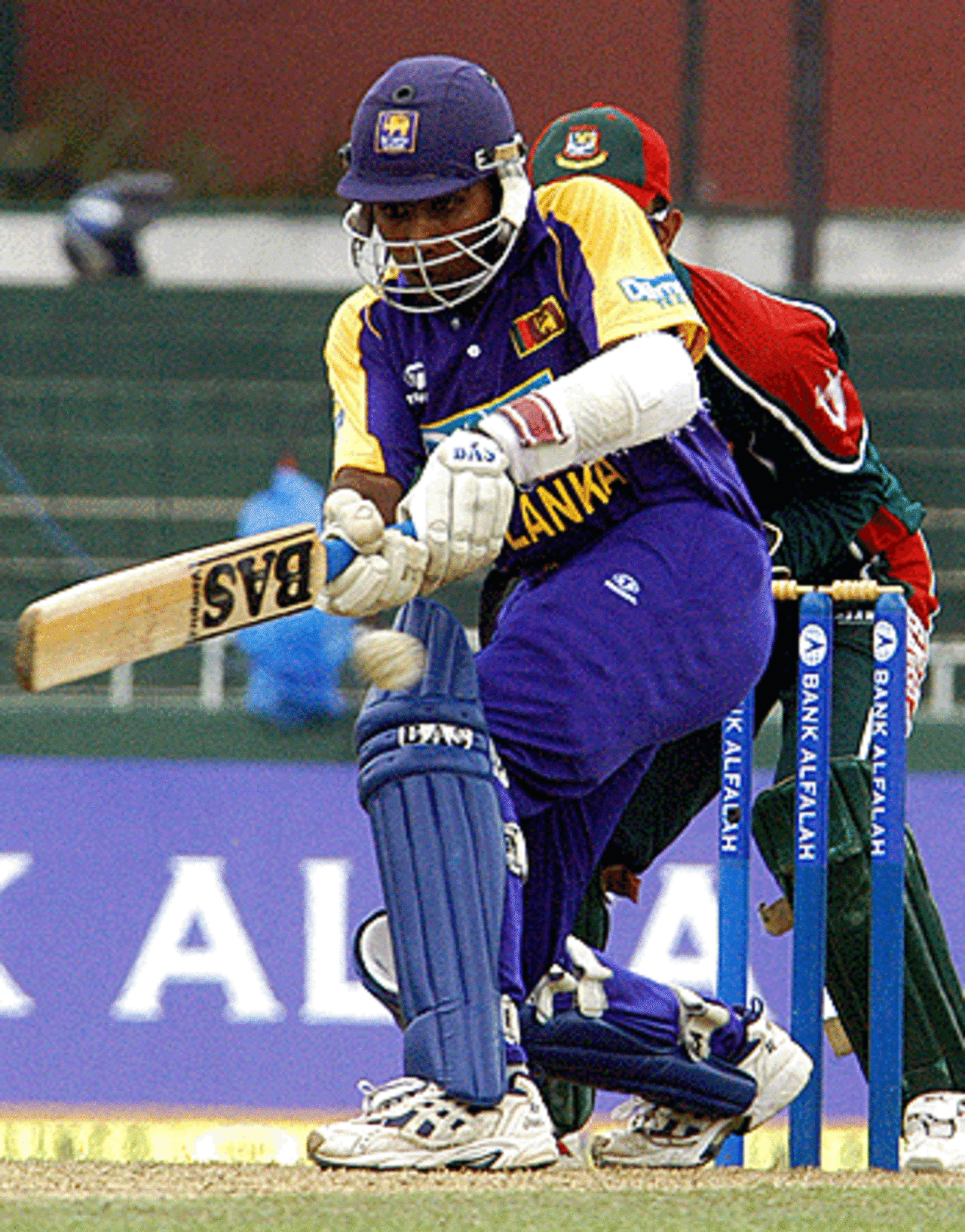 Mahela Jayawardene paddles it past short fine leg during his quick 50 off 35 balls, Sri Lanka v Bangladesh, Sinhalese Sports Club Ground, Colombo, August 31, 2005