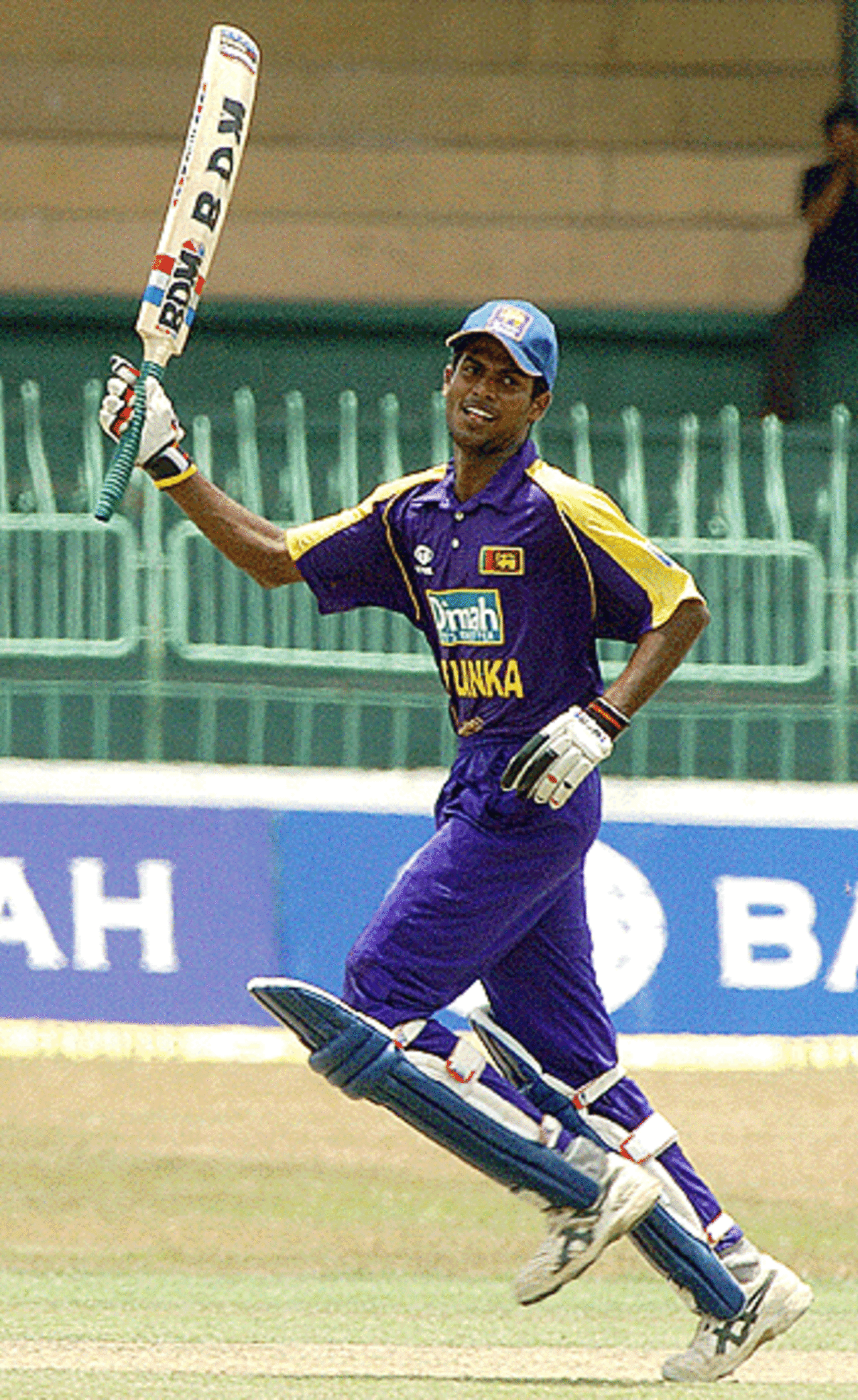 Upul Tharanga celebrates an excellent century, Sri Lanka v Bangladesh, Colombo, September 2, 2005