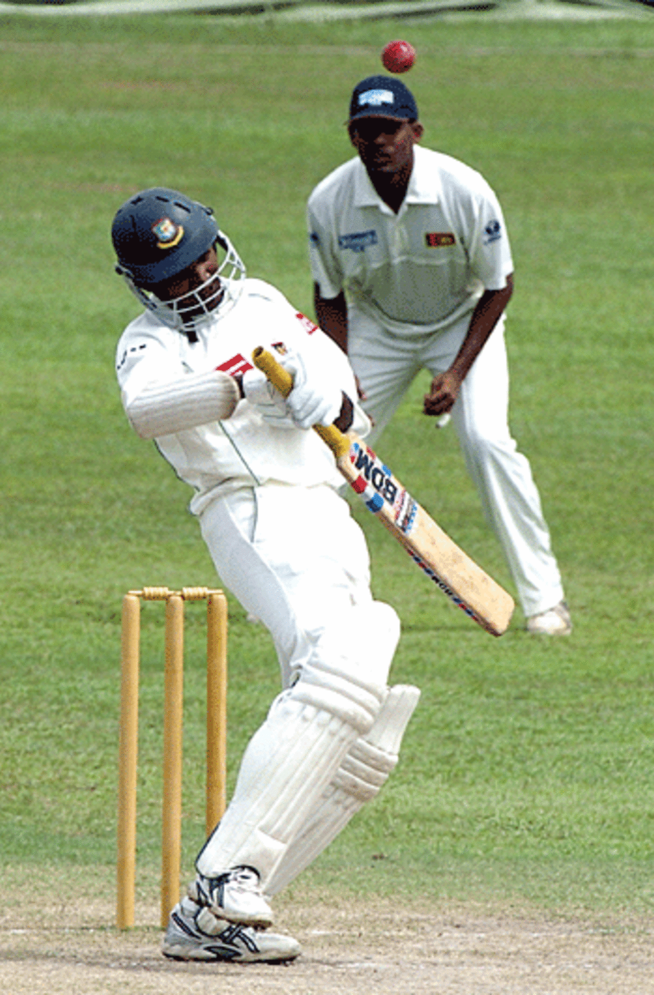 Manjural Islam swerves out of the way of a Tharanga Lakshitha bouncer, Sri Lanka Development XI v Bangladesh, Colombo, September 9, 2005