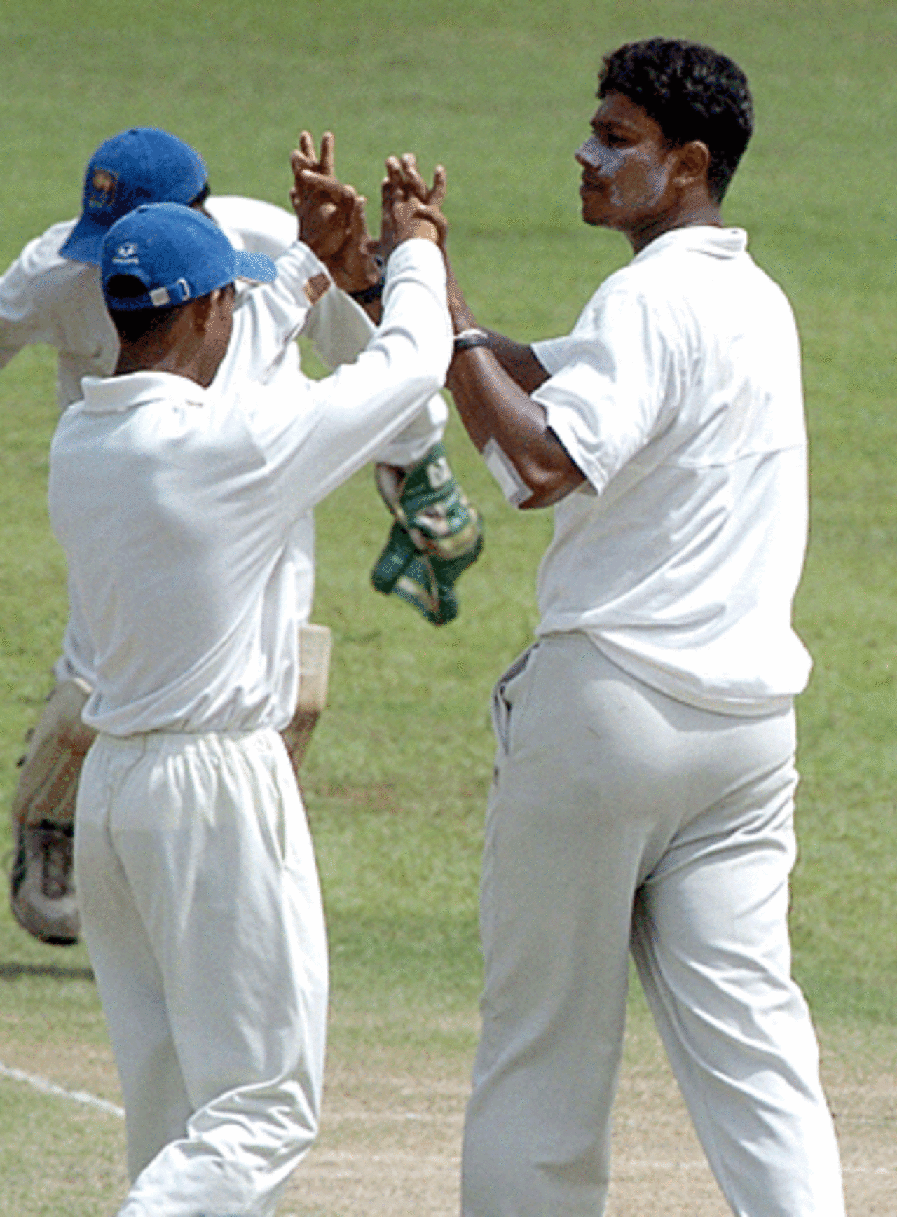 Tharanga Lakshitha celebrates the wicket of Javed Omar, Sri Lanka Cricket Development XI v Bangladesh, Colombo, September 9, 2005
