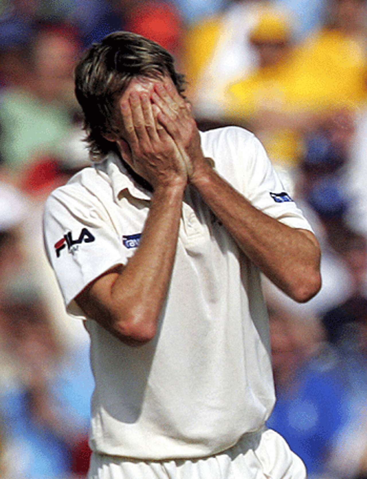 Glenn McGrath is stunned after his appeal against Ashley Giles for caught behind is turned down, England v Australia, The Oval, September 9, 2005