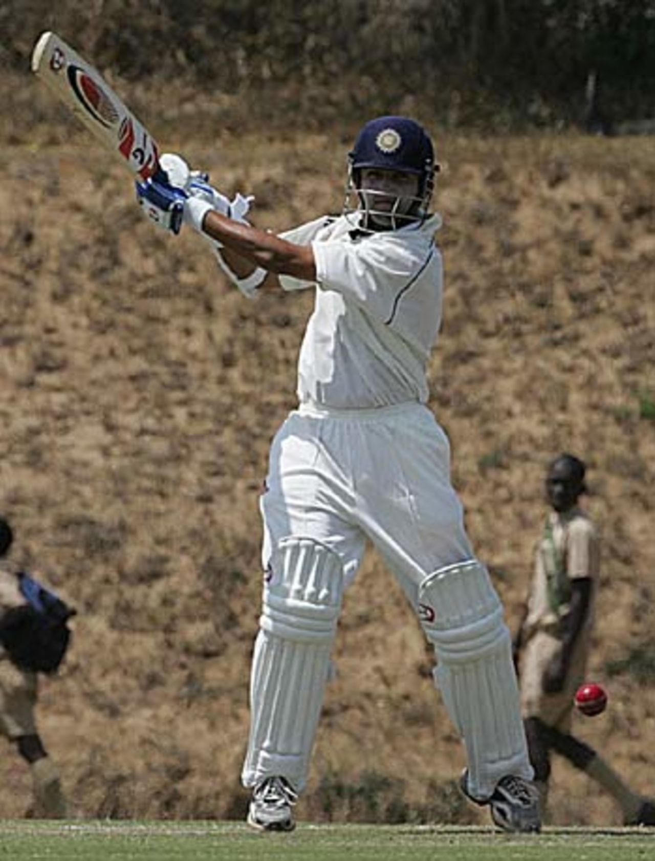 Gautam Gambhir on the attack, Zimbabwe A v Indians, Mutare, September 9, 2005