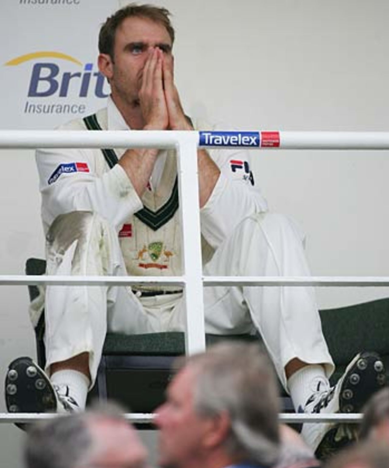 A depressed Matthew Hayden look skywards, England v Australia, 5th Test, The Oval, September 11, 2005