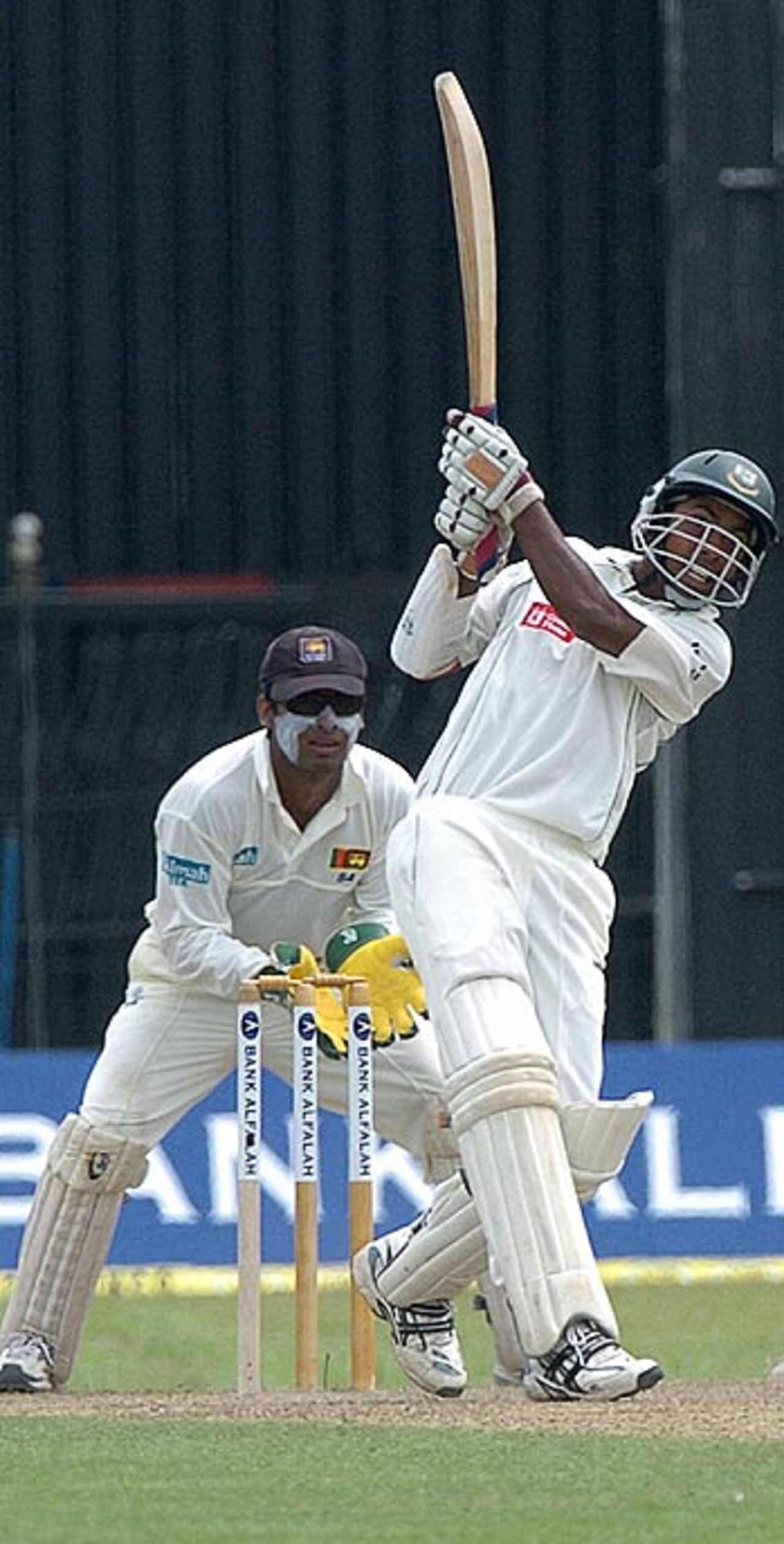 Syed Rasel plays a lofted shot, Sri Lanka v Bangladesh, R.Premadasa Stadium, Khettarama, Colombo, September 12, 2005