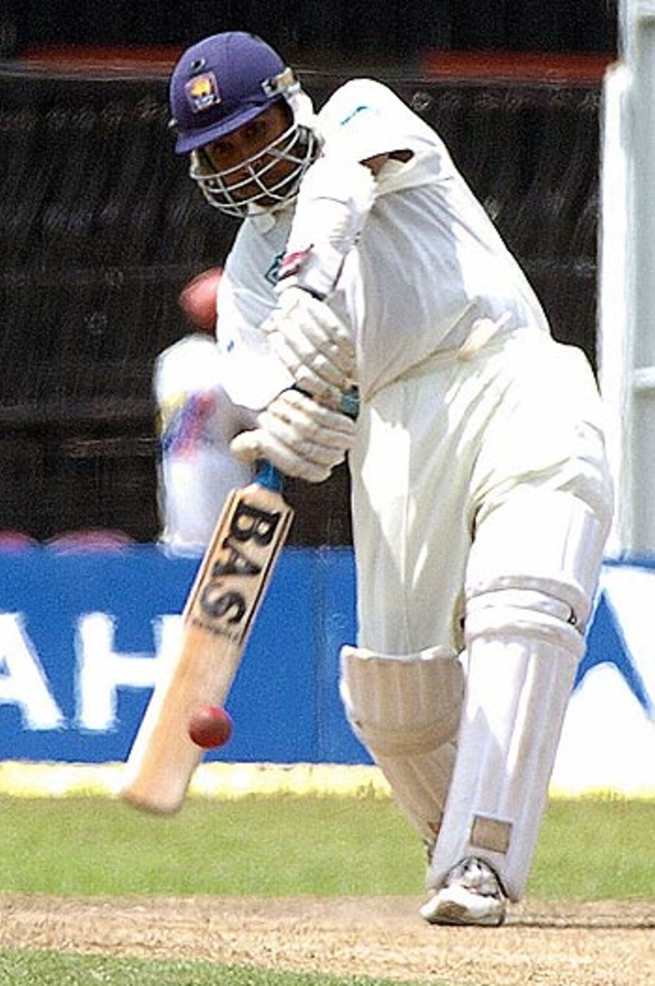Mahela Jayawardene punches through cover during a low scoring session, Sri Lanka v Bangladesh, 1st Test, Day 2, R. Premadasa Stadium, Colombo, Septembet 13, 2005