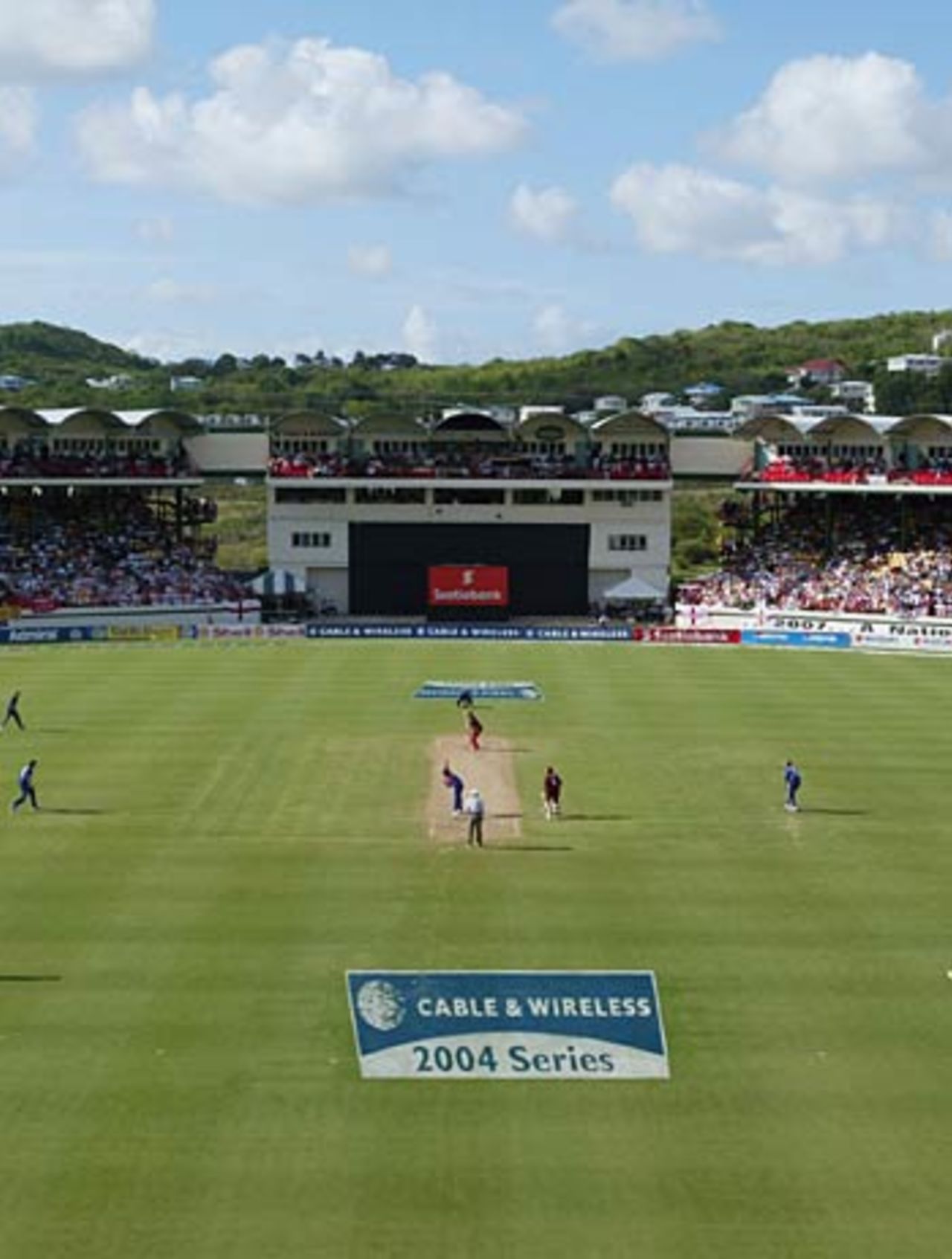 A general veiw of the Beausejour cricket ground, St. Lucia, West Indies v England, May 2, 2004