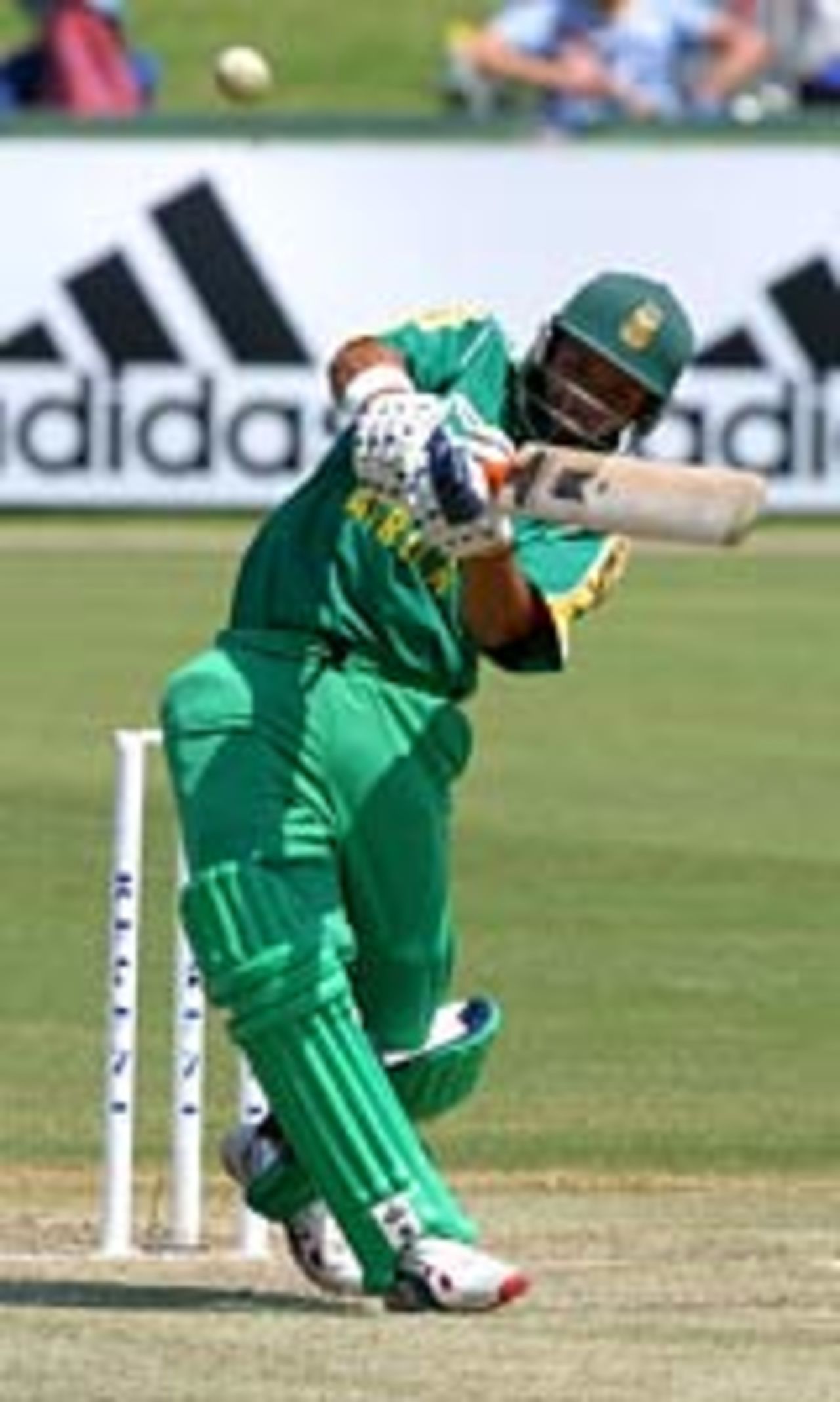 Ashwell Prince launches a six over long on, South African XI v Jacques Kallis XI, Centurion Park, September 18, 2005