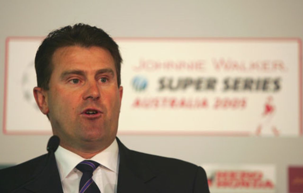 Mark Taylor discusses the Australian squad to play in the Super Series, Sydney, September 20, 2005