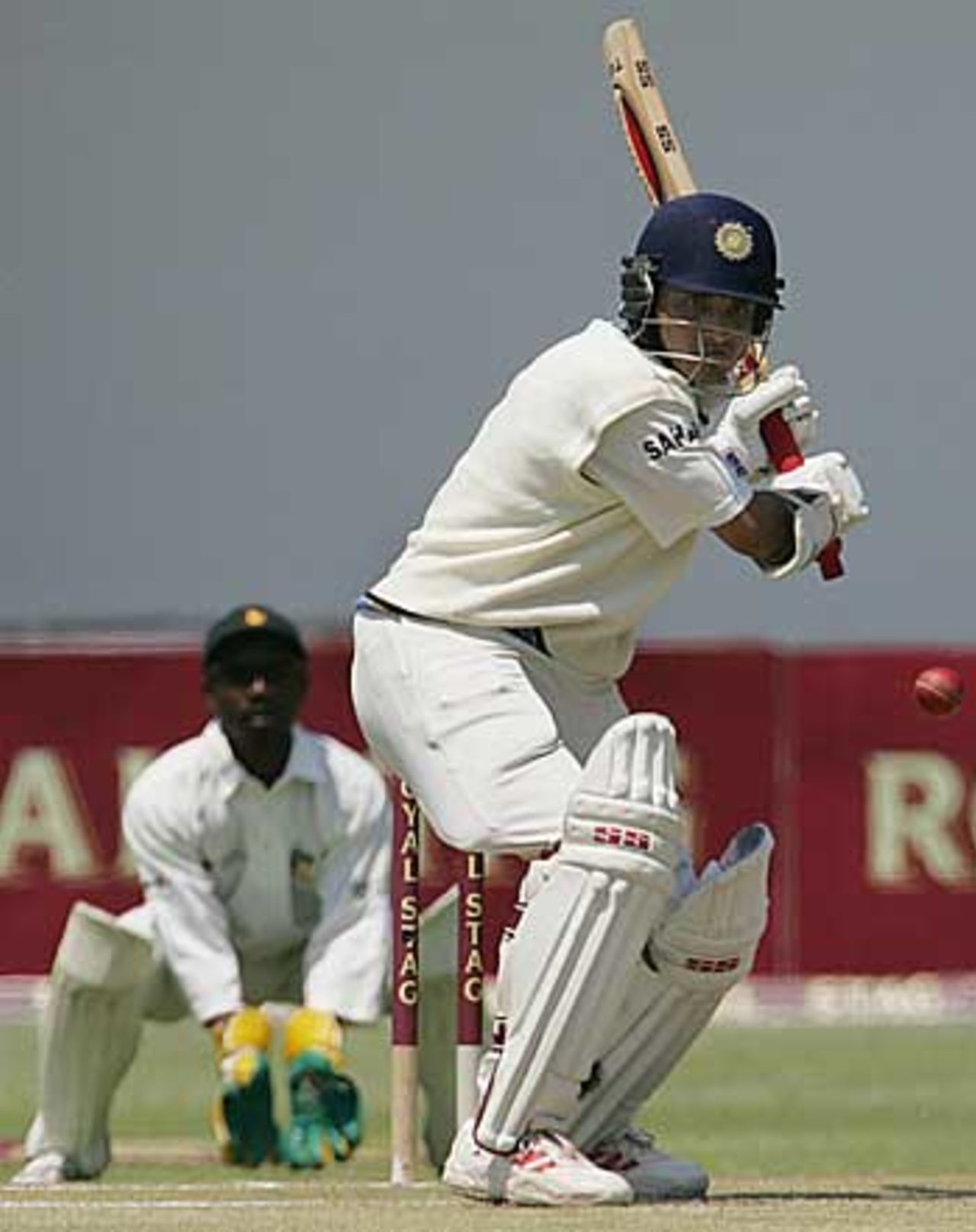 Sourav Ganguly gets on the back foot, Zimbabwe v India, Harare, September 21, 2005