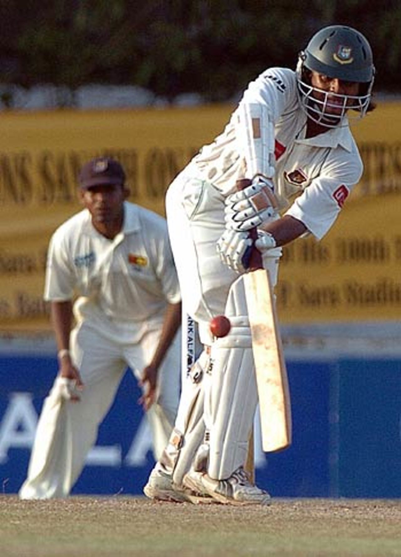 Shahriar Nafees attacks during his maiden half-century, Sri Lanka v Bangladesh, 2nd Test, Colombo, September 21, 2005