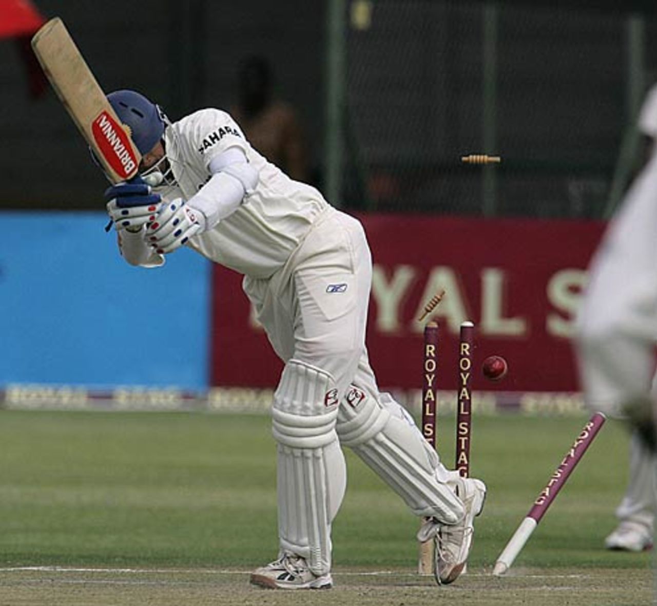 Rahul Dravid is bowled for 98, Zimbabwe v India, 2nd Test, Harare, September 21, 2005