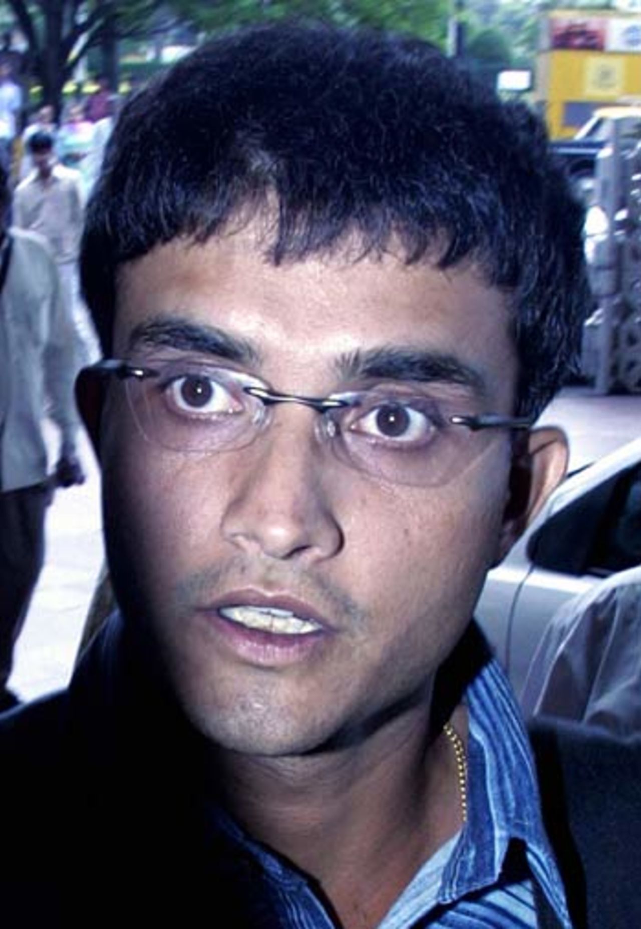 Man in the spotlight: Sourav Ganguly arrives in Mumbai for his appearance in front of the Indian board, September 27, 2005