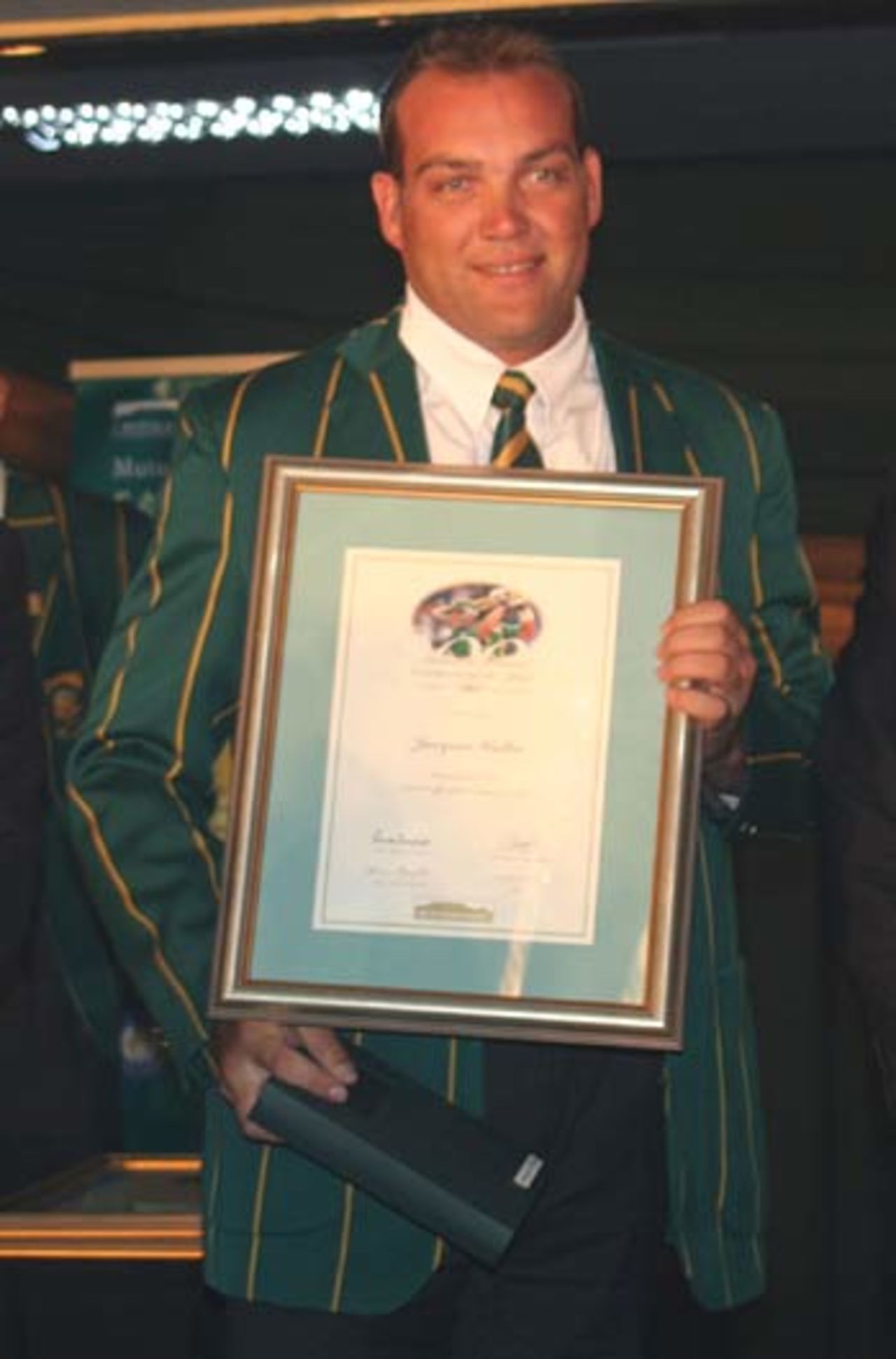 Jacques Kallis after being named one of South Africa's Cricketers of the Year, Gauteng, September 26, 2005