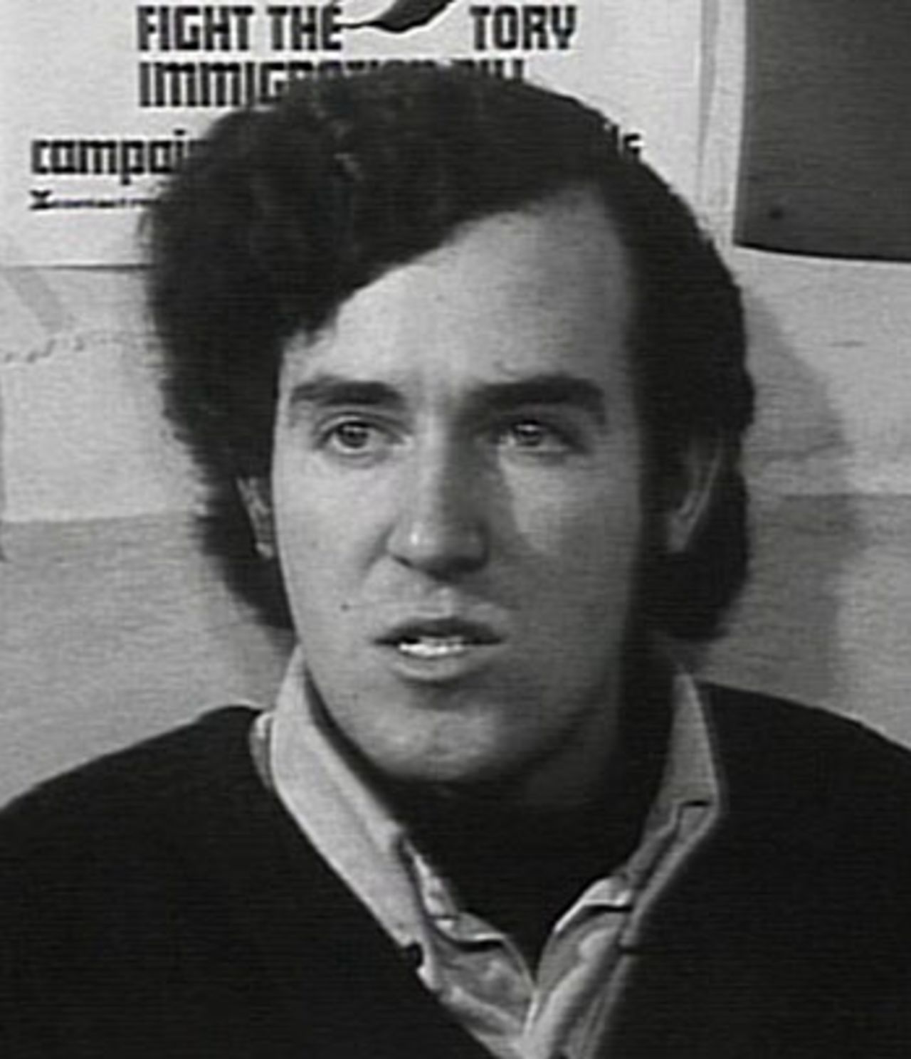 Peter Hain speaking in 1970