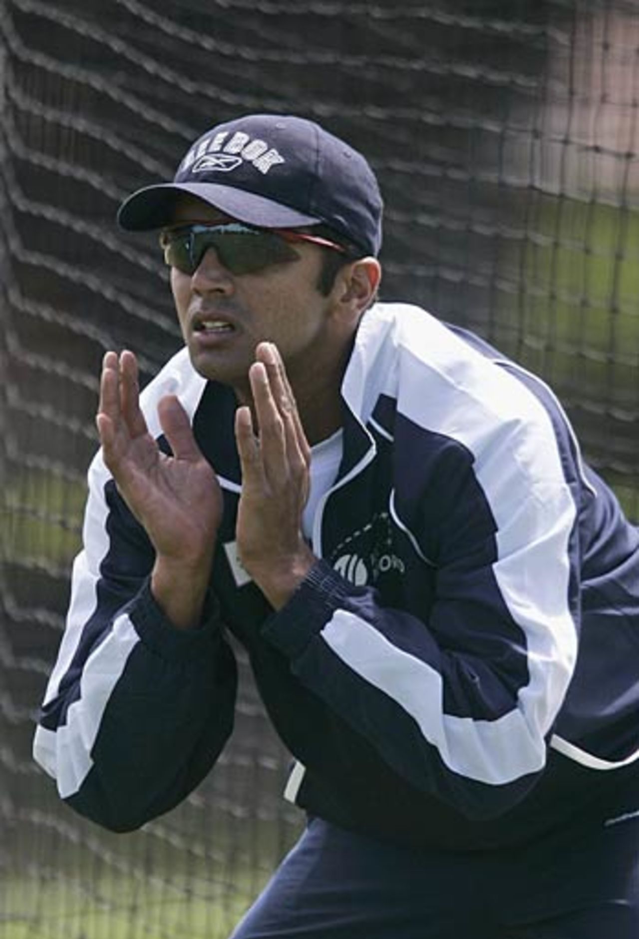 Rahul Dravid during catching practice, Melbourne, October 1, 2005