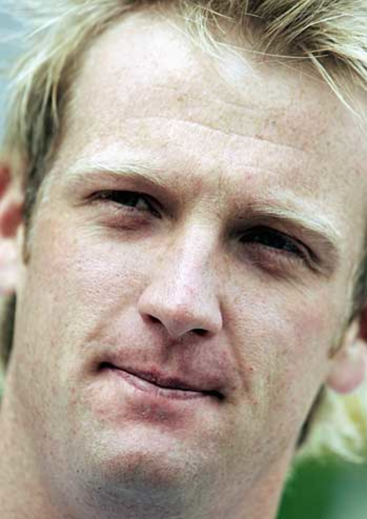 Cameron White of Australia speaks to the media after being named as the replacement for the injured Brad Hogg, Melbourne, October 3, 2005