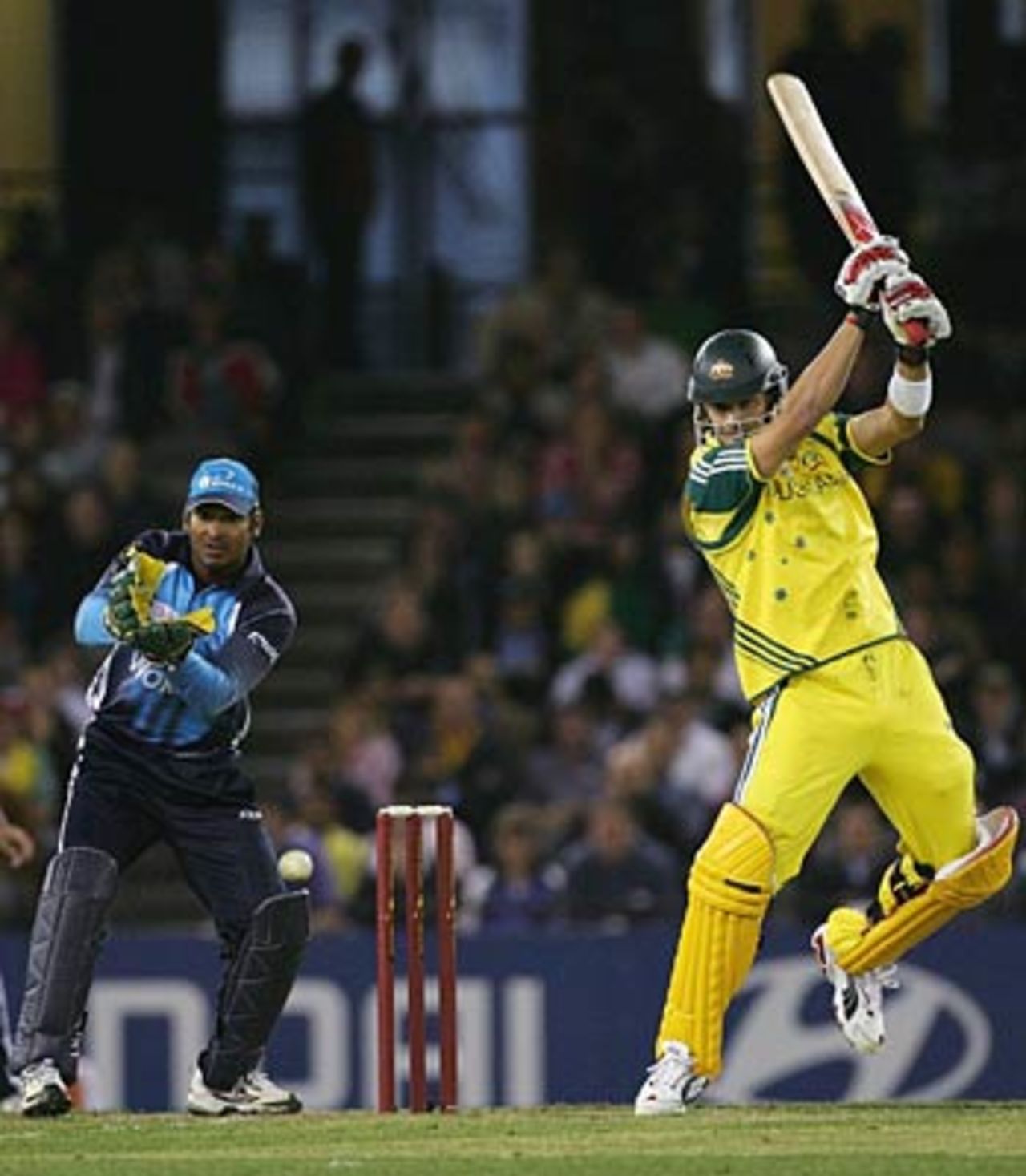 Shane Watson powers one through cover, Australia v World XI, 1st ODI, Super Series, Melbourne, October 5, 2005