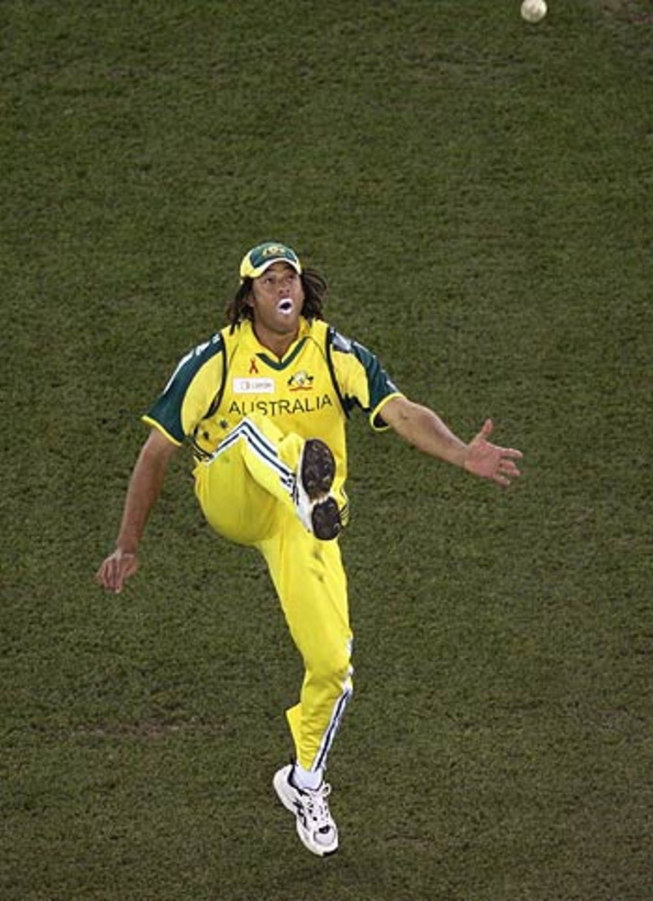 Andrew Symonds jubilant after catching Brian Lara, Australia v World XI, 2nd ODI, Super Series, Melbourne, October 7, 2005