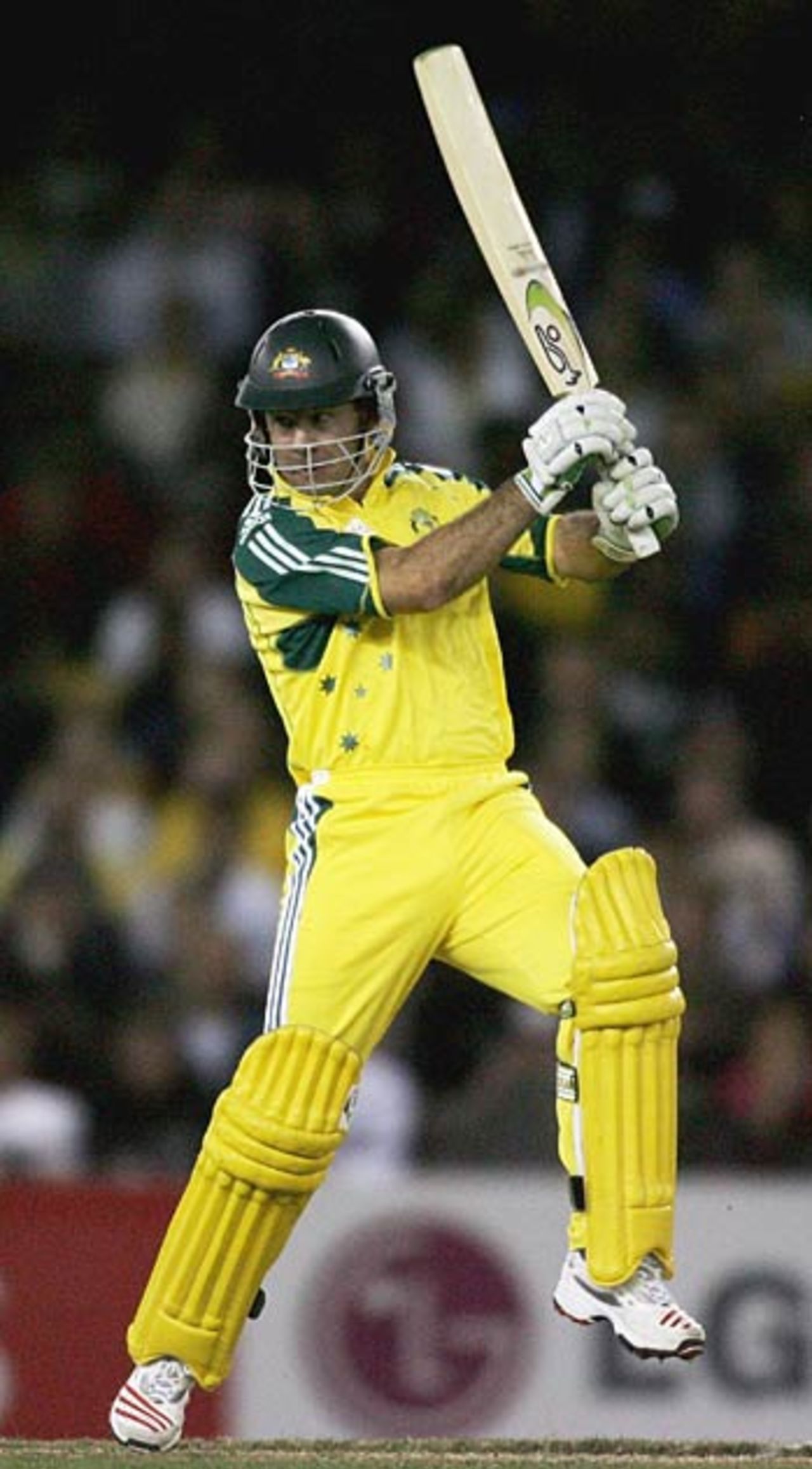 Ricky Ponting cuts one on his way to a half-century, Melbourne, Australia v World XI, October 9, 2005